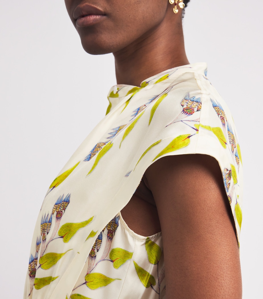 Silk Floral Lausanne Midi Dress INFINITE FLOWER Image 4