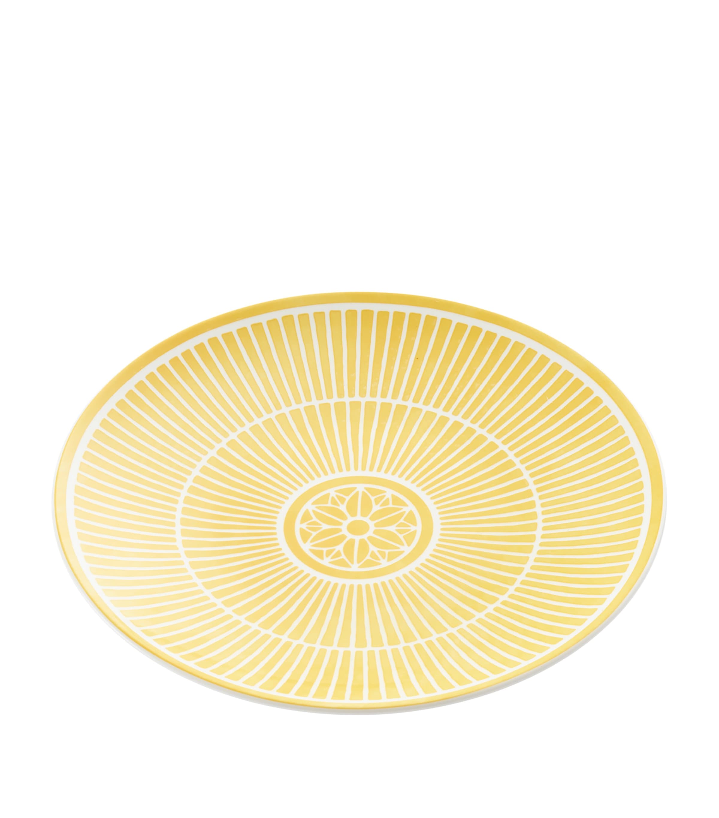 Christofle Porcelain Malmaison Riviera Dessert Plate (21cm) White/yellow Image 4