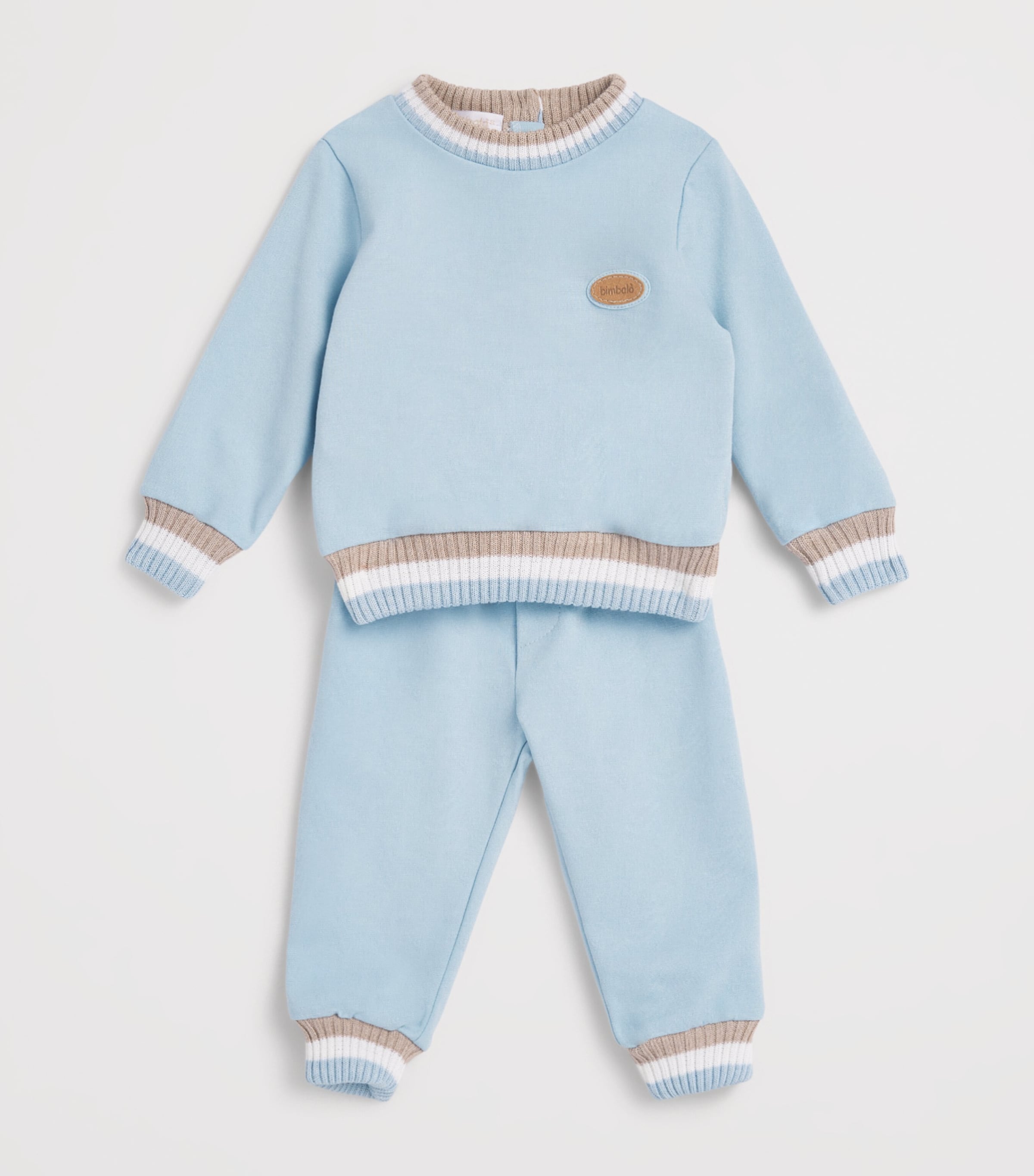 Bimbalo Knitted Sweater and Leggings Set (3-24 Months) Pale Blue Image 3
