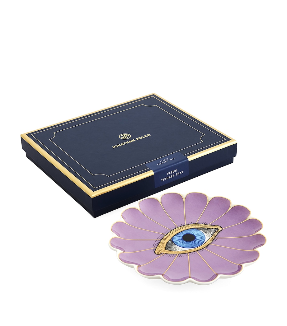 Porcelain Fleur Trinket Tray PURPLE Image 3