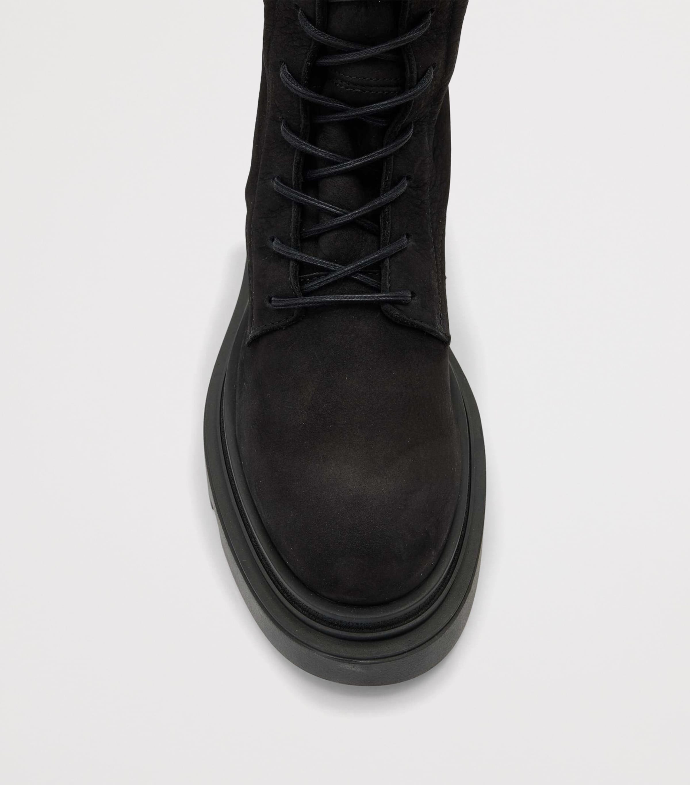 Leather Jay Mid-Calf Boots WASHED BLACK Image 4