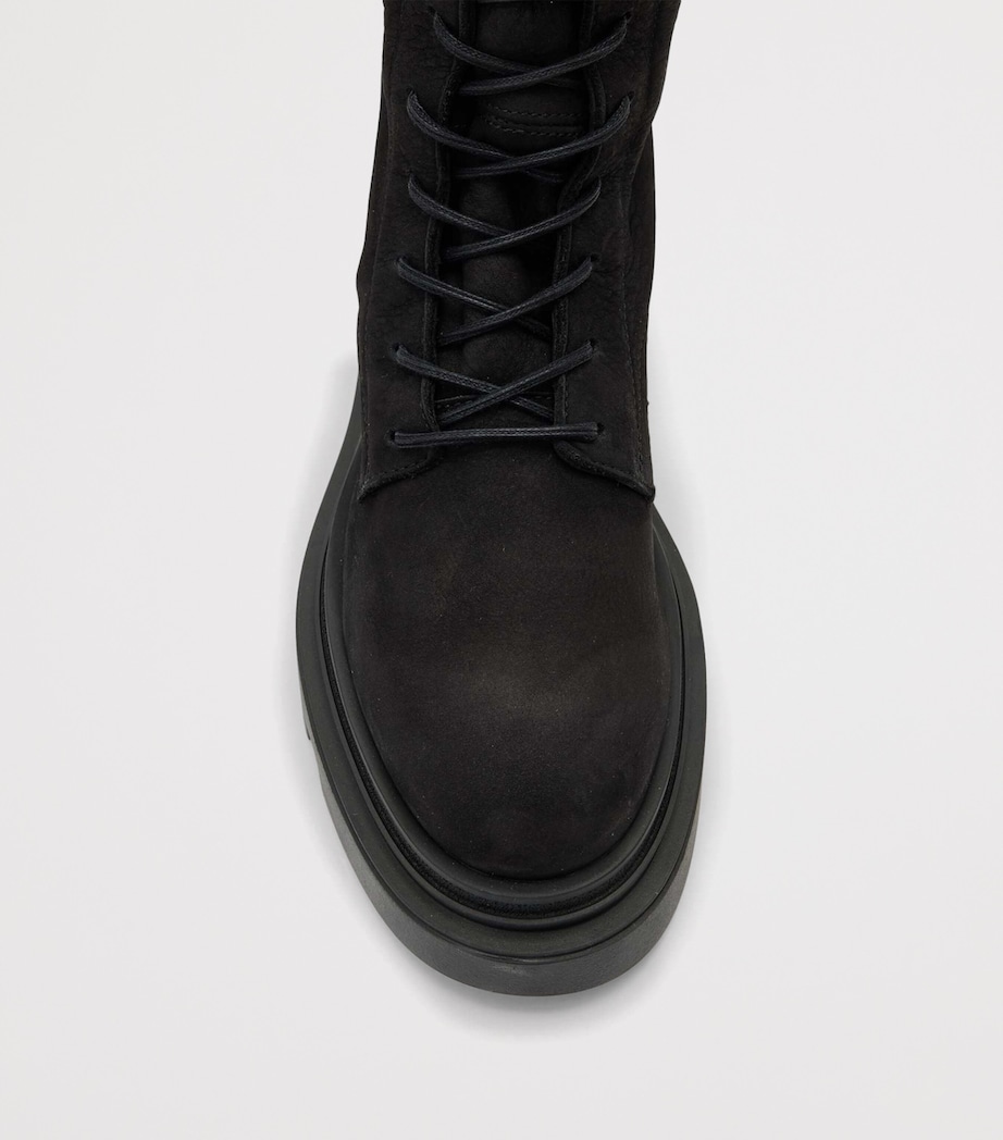 Leather Jay Mid-Calf Boots WASHED BLACK Image 4