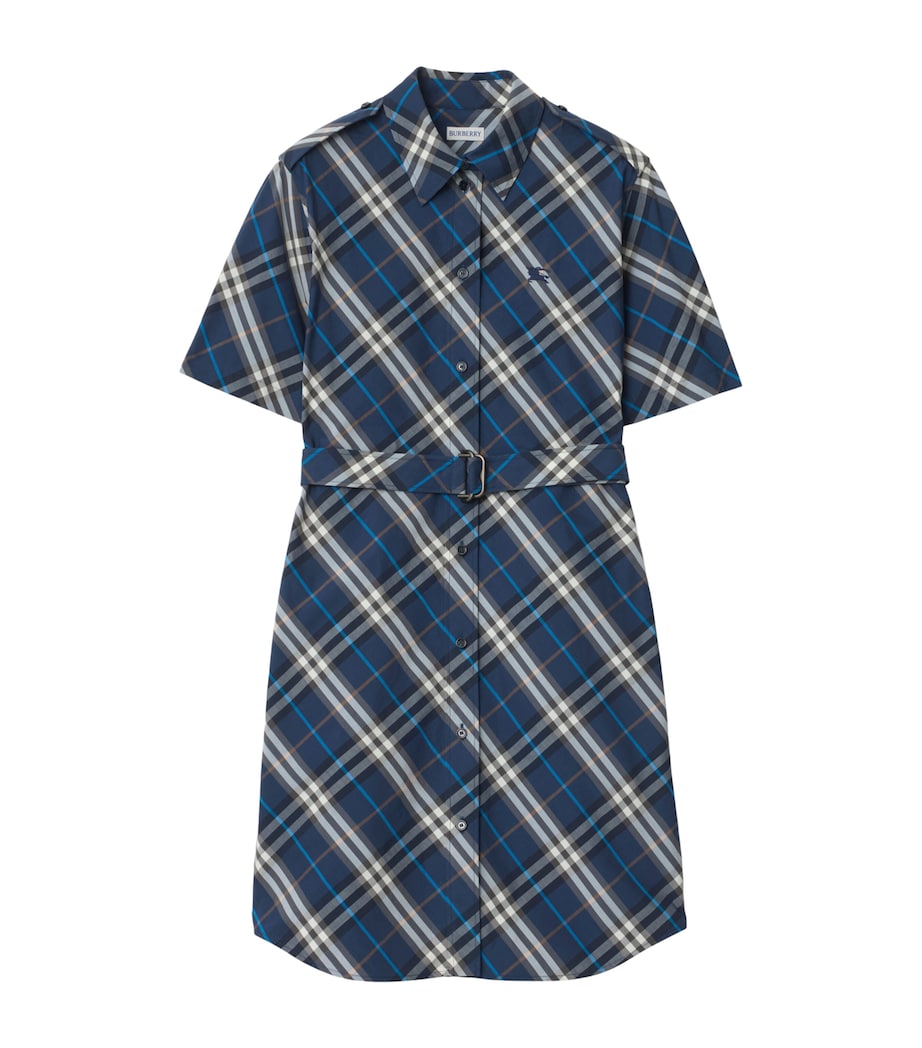 Cotton Check Mini Shirt Dress PILOT BLUE IP CHECK Image 1