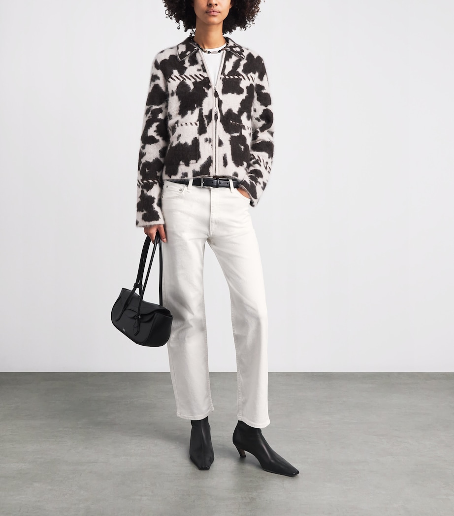 Rag & Bone Womens Harlow Mid-Rise Straight Jeans White Image 2