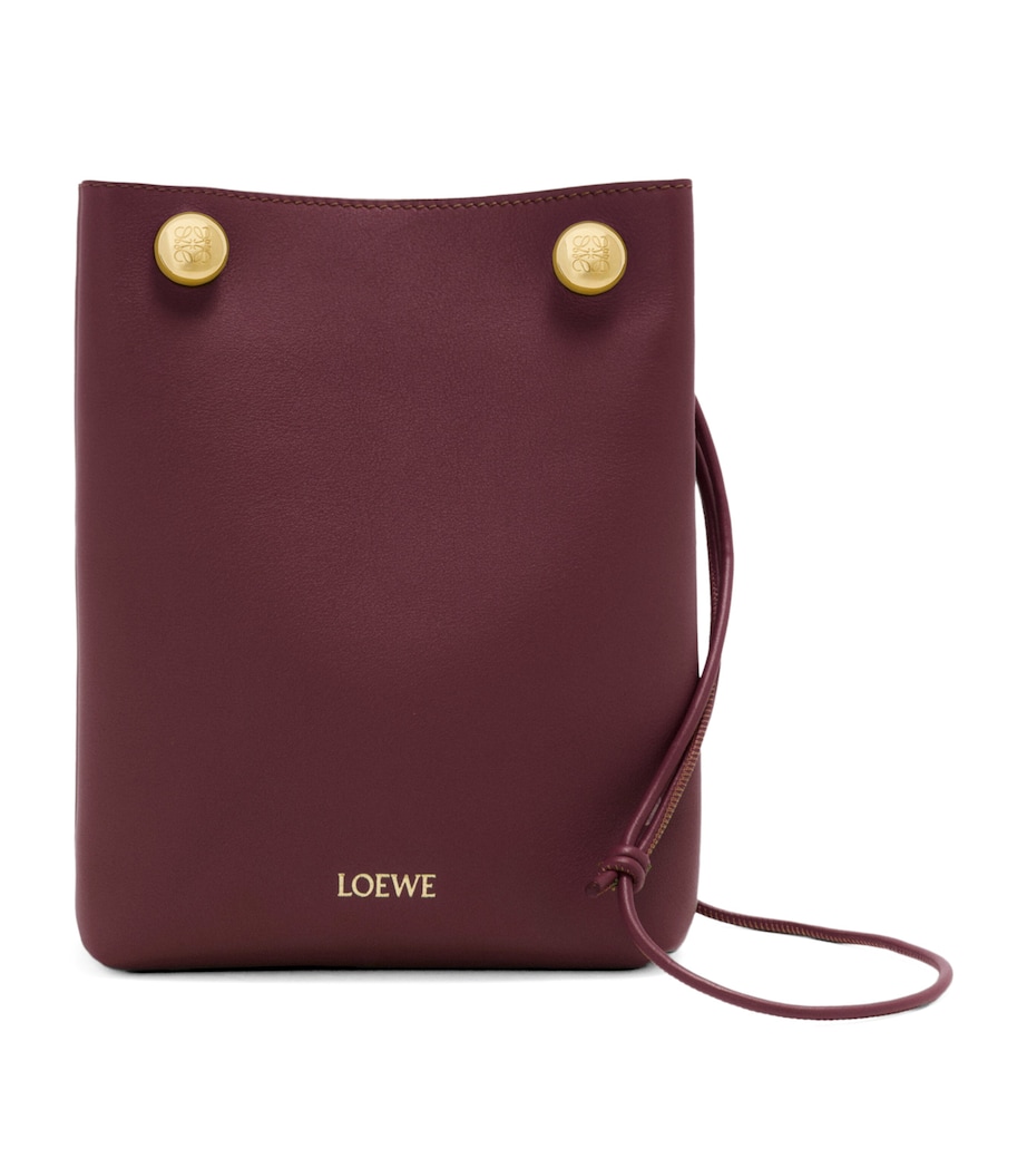 Leather Pebble Cross-Body Bag DARK BURGUNDY Image 1
