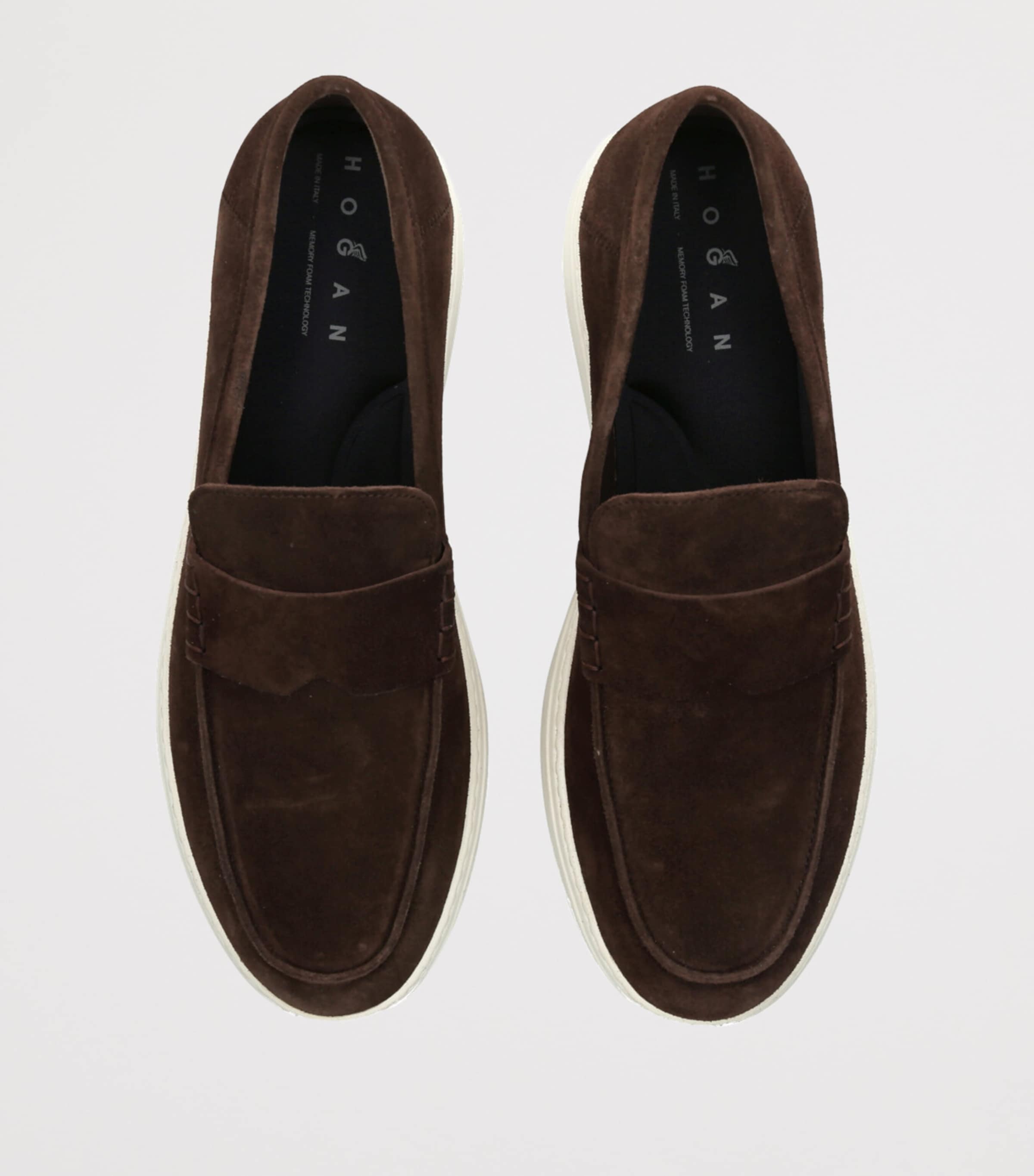 Hogan Suede H-TV Loafers Dark Brown Image 4
