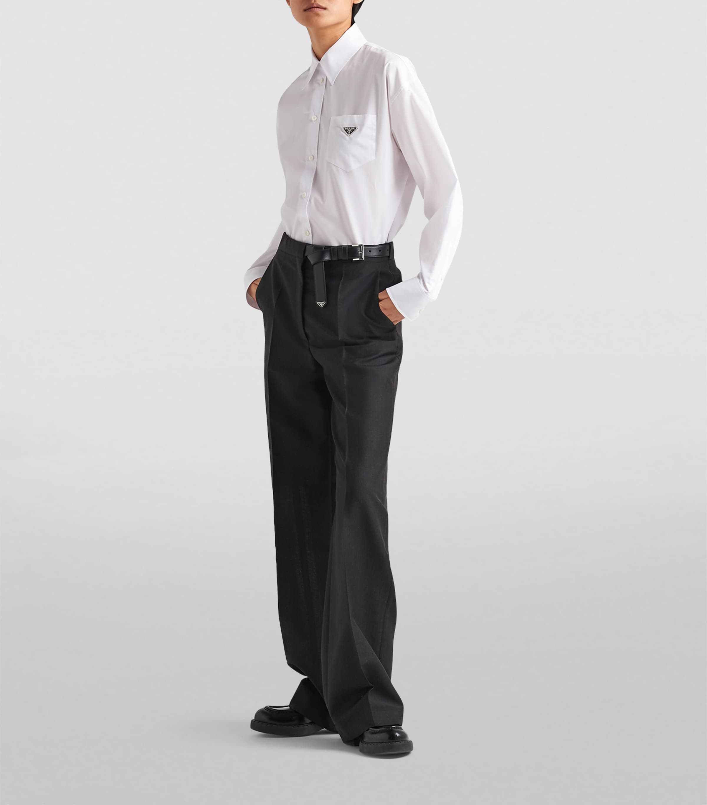 Cotton Poplin Logo Shirt F0009 Image 2