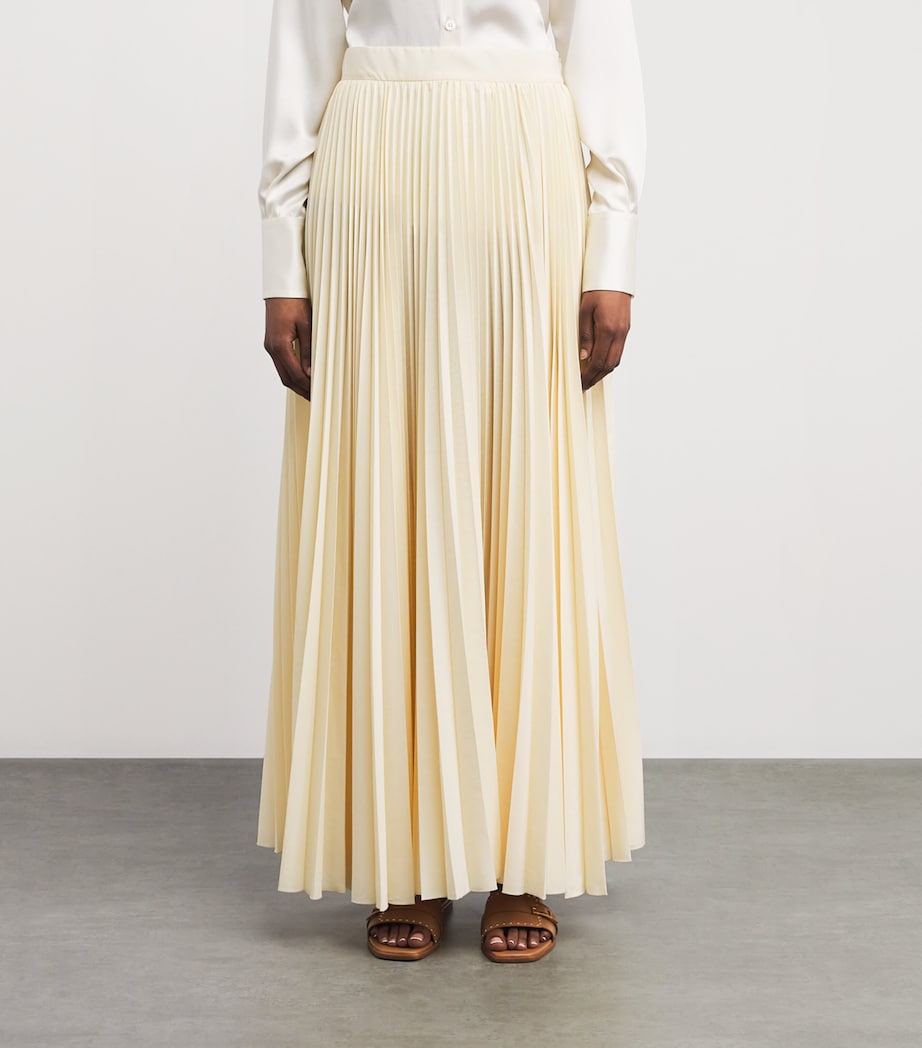 Eleventy Womens Pleated Maxi Skirt Sabbia Image 4