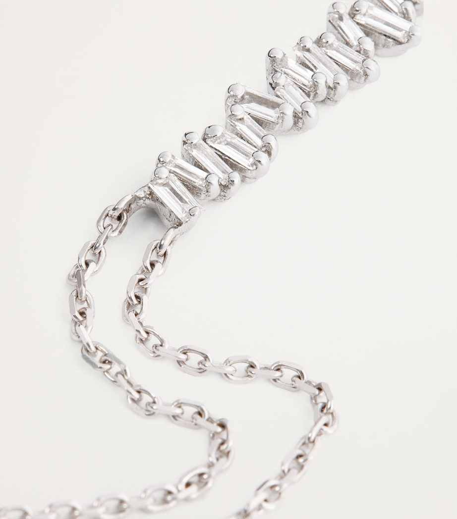 White Gold and Diamond Bar Bracelet 18K WG/WD Image 4