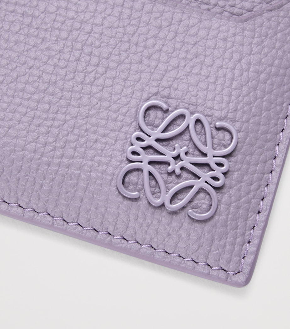 Leather Anagram Card Holder DIRTY MAUVE Image 4