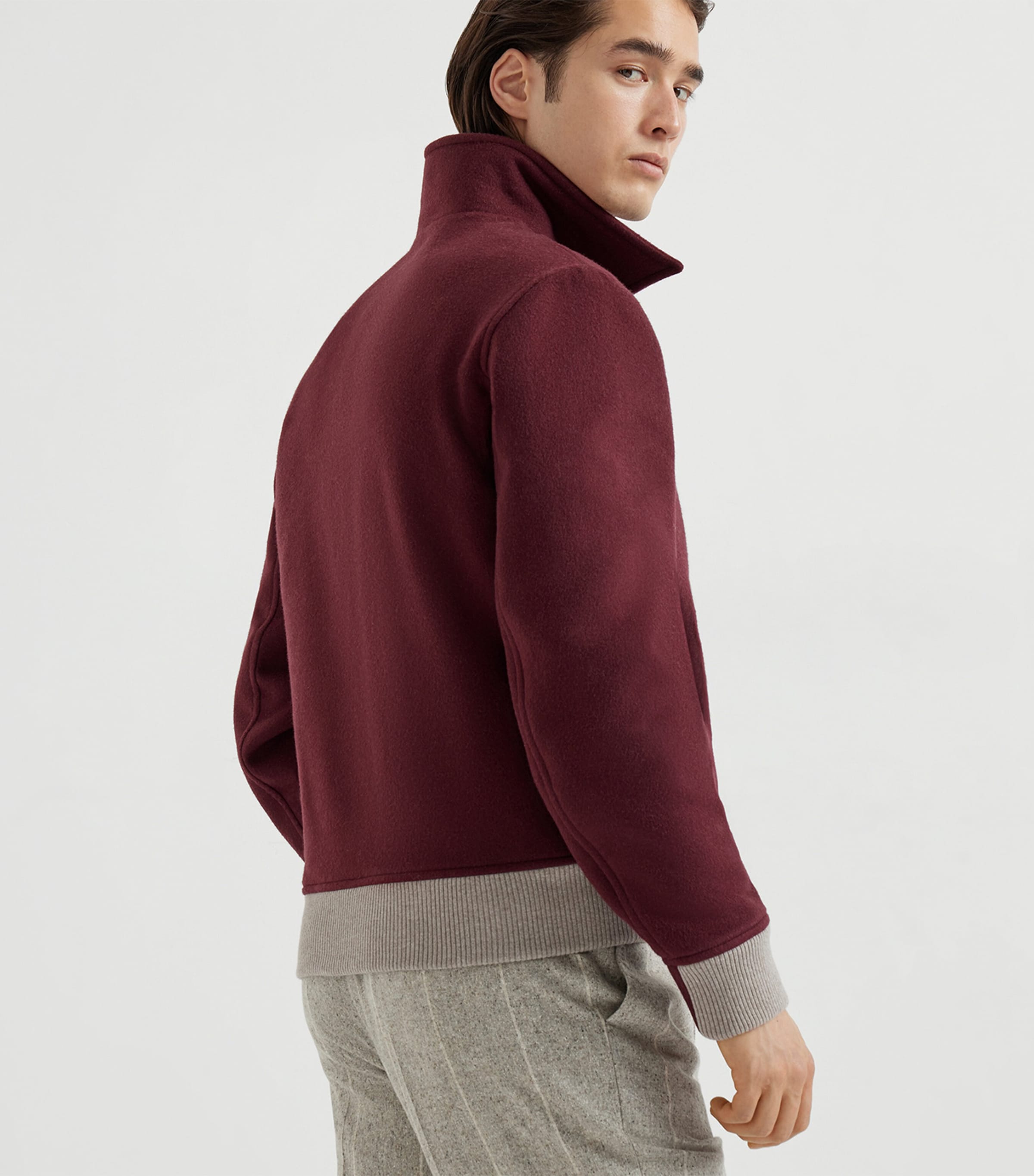 Wool Shirt-Style Bomber Jacket CH910 Image 3