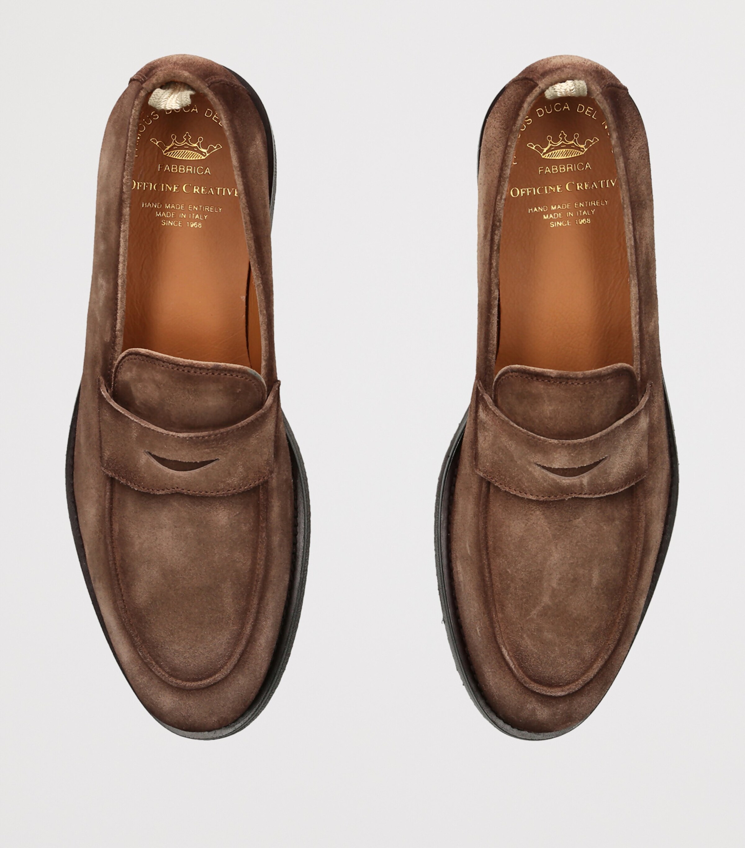 Officine Creative Suede Opera Flex Loafers Taupe Comb Image 3