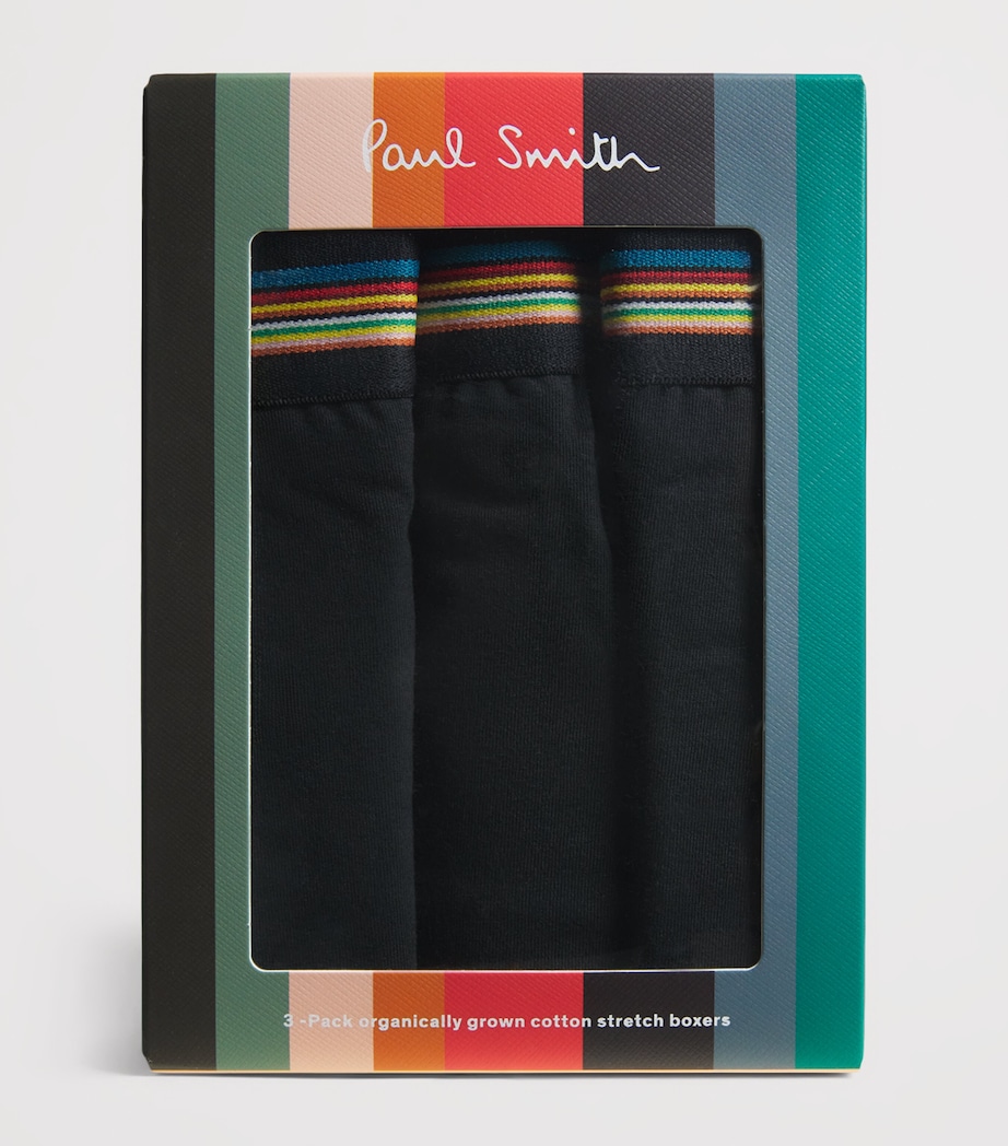 Paul Smith Mens Stretch-Organic Cotton Trunks (Pack of 3) Image 4