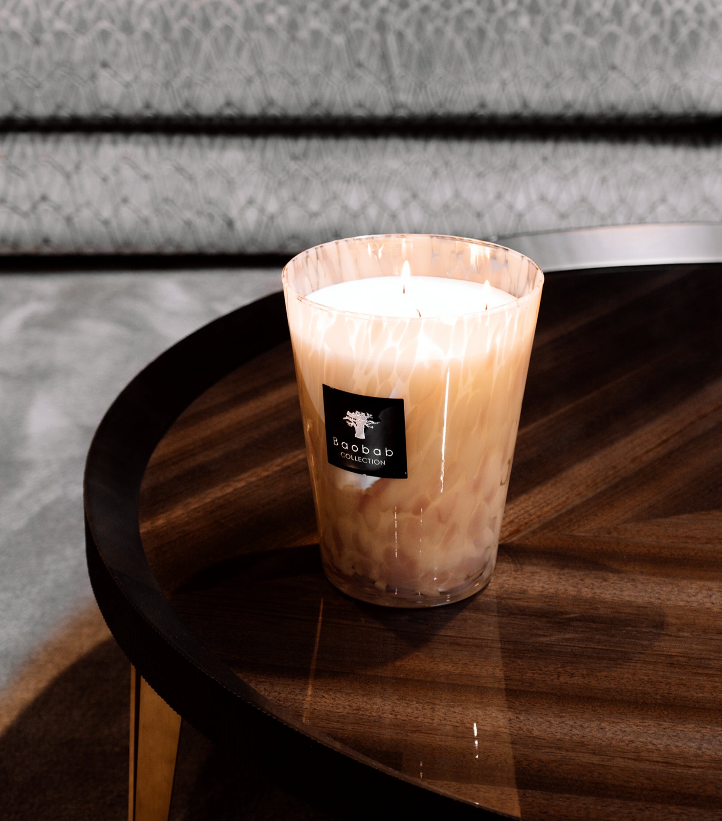 Baobab Collection White Pearls Candle (10cm) White Image 2