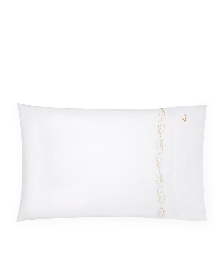 Icona Pillowcase (50cm x 75cm) WHITE/BEIGE Image 1