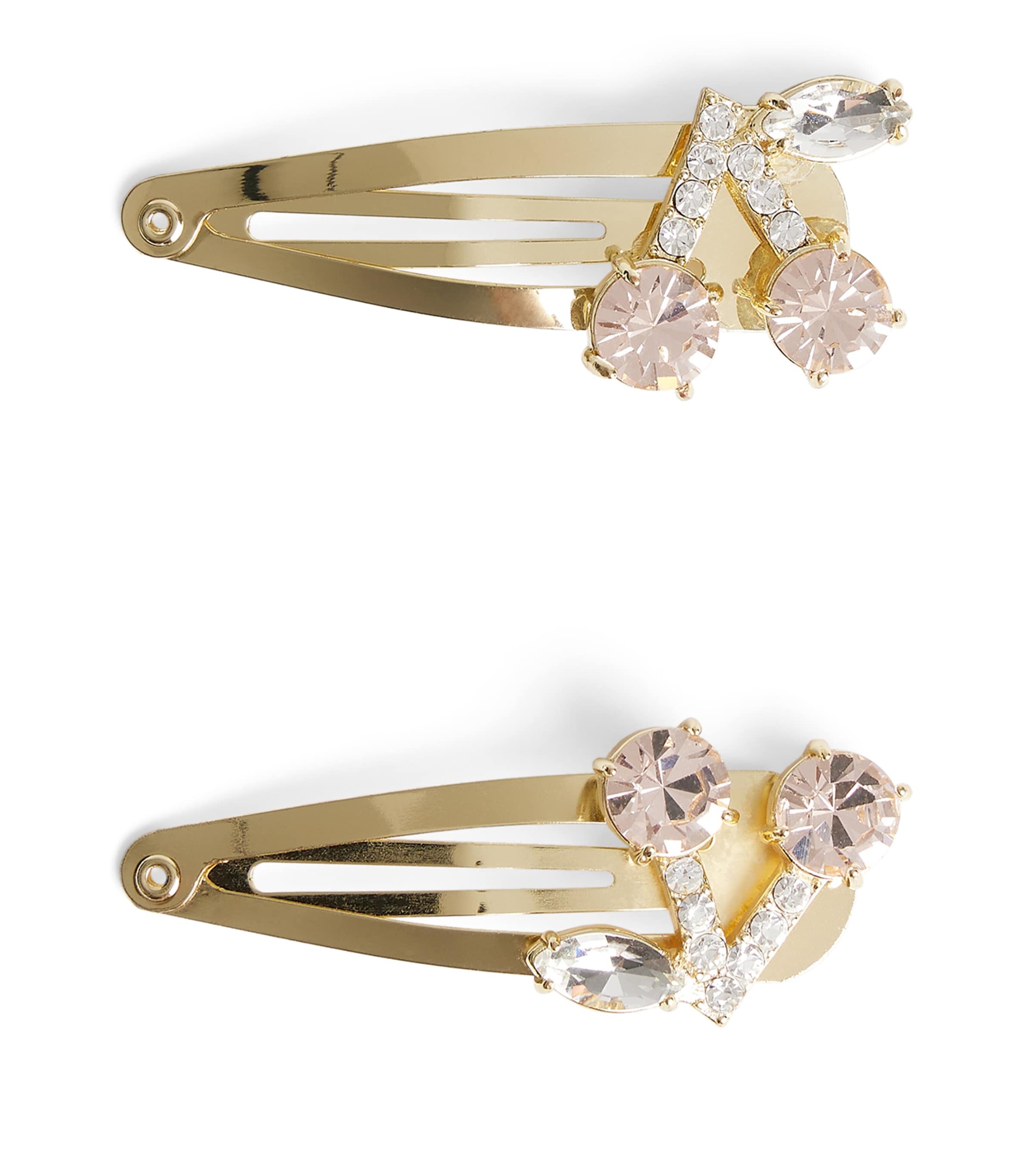 Bonpoint Cherry-Embellished Hair Clips (Set of 2) Rose Pale Image 1