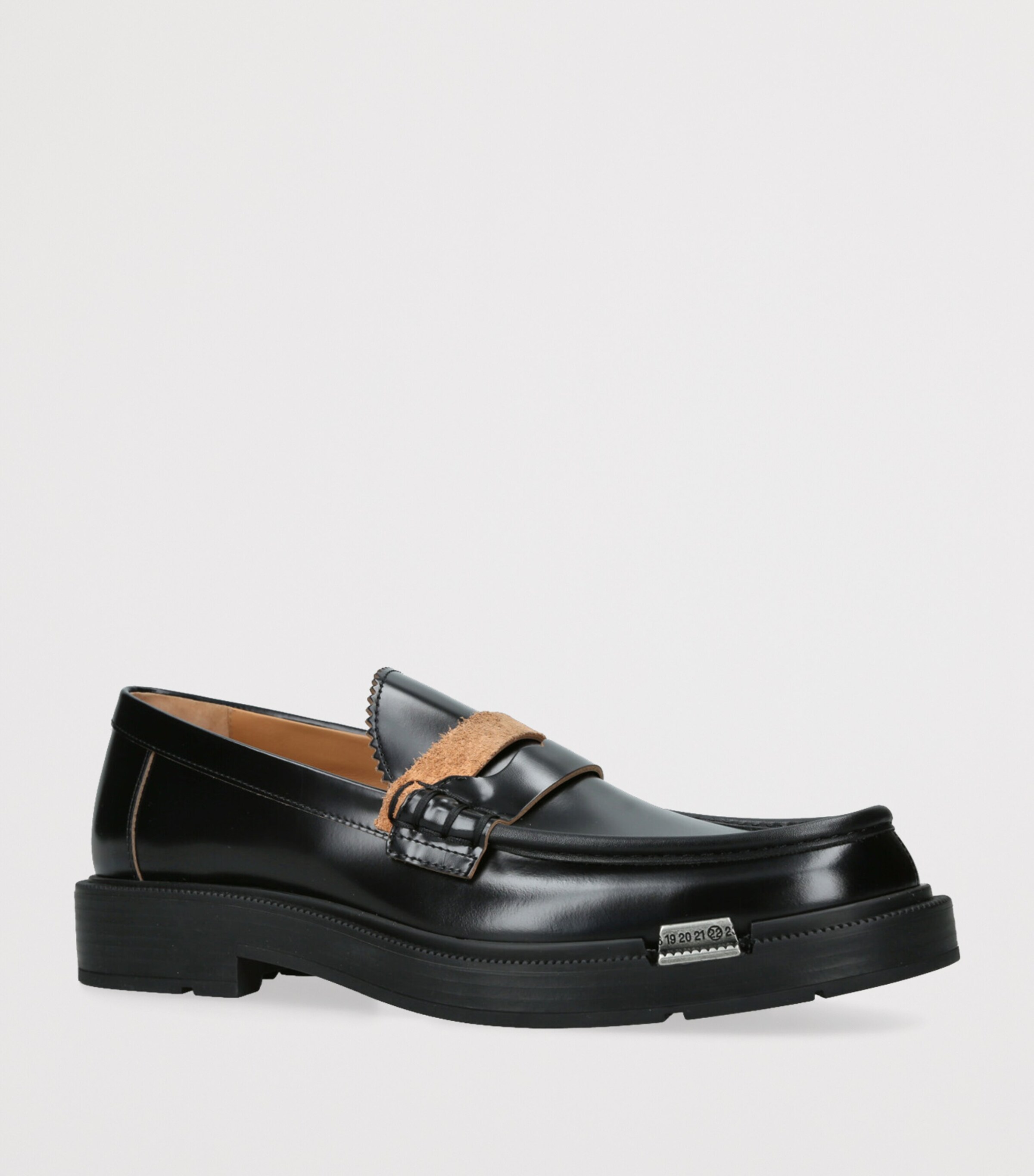 Maison Margiela Black Leather Décortiqué Loafers | Harrods US