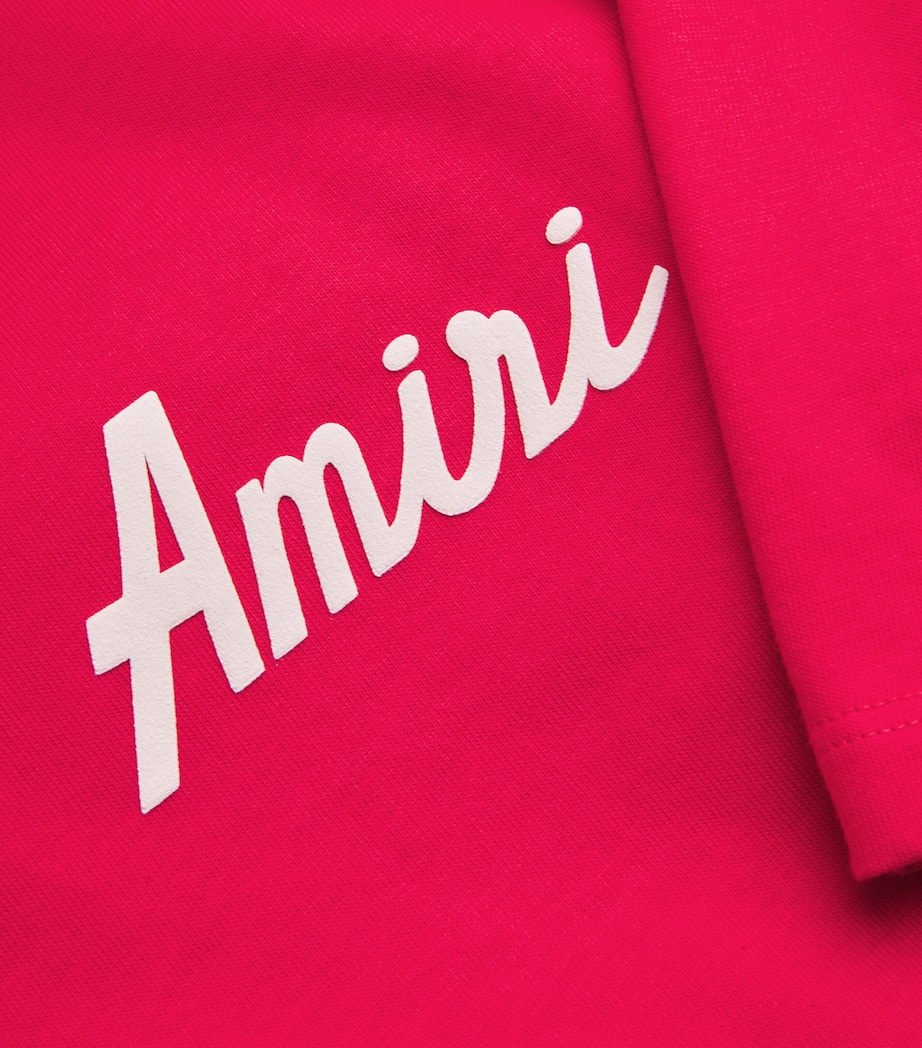 AMIRI Mens Cotton Logo T-Shirt Varsity Red Image 5