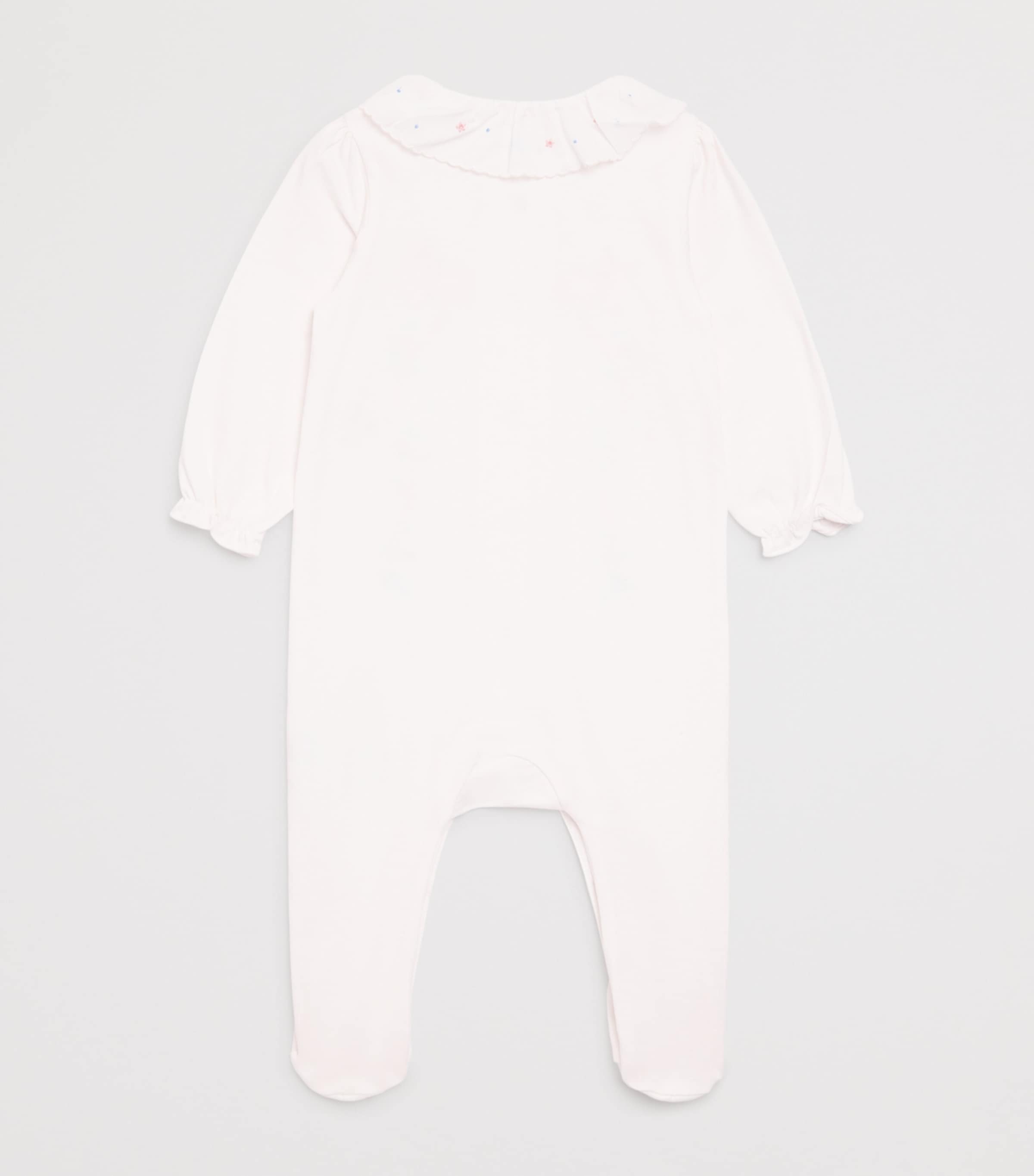 Cotton Frill-Collar All-In-One (0-24 Months) 13NACRE Image 2