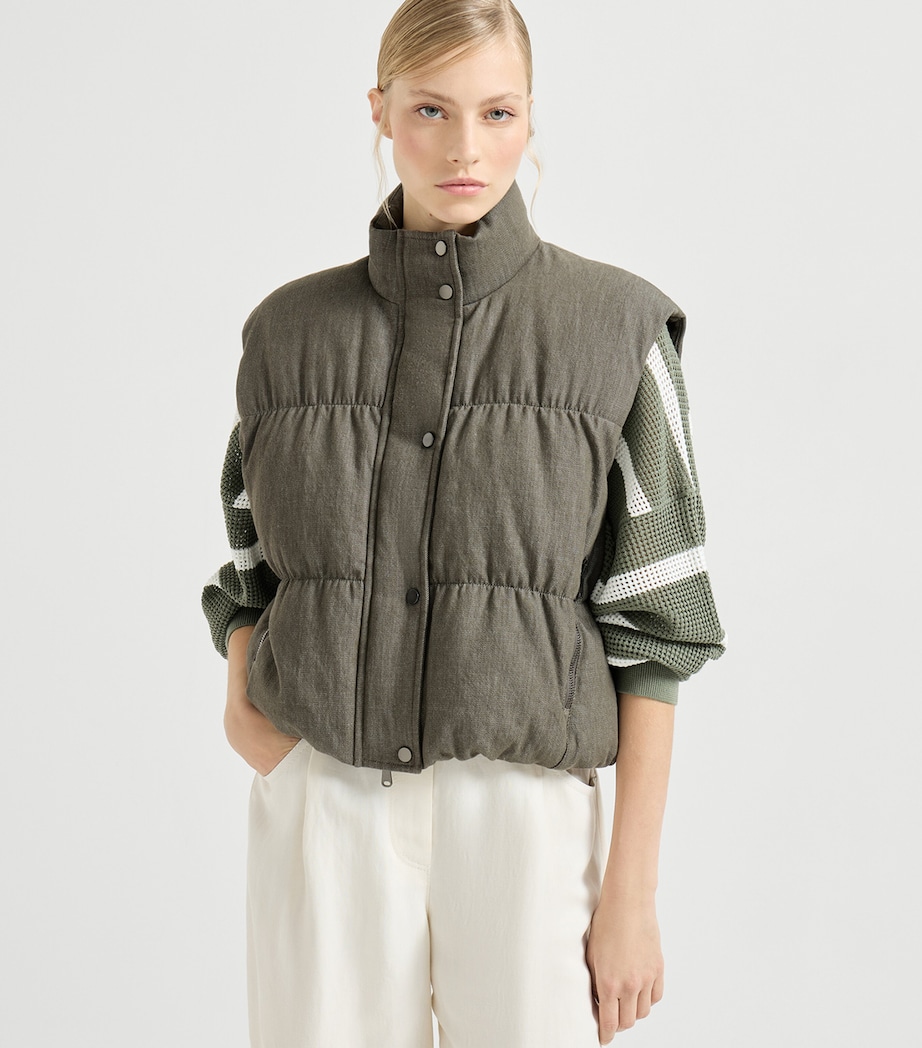 Brunello Cucinelli Womens Cotton Padded Gilet Image 3