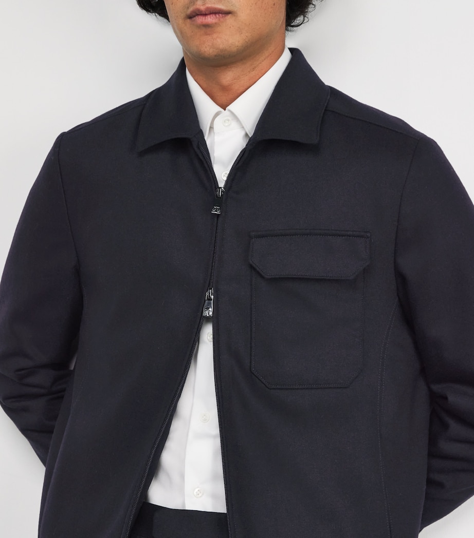 Wool-Cashmere Hybrid Jacket 001 NAVY BLUE Image 6