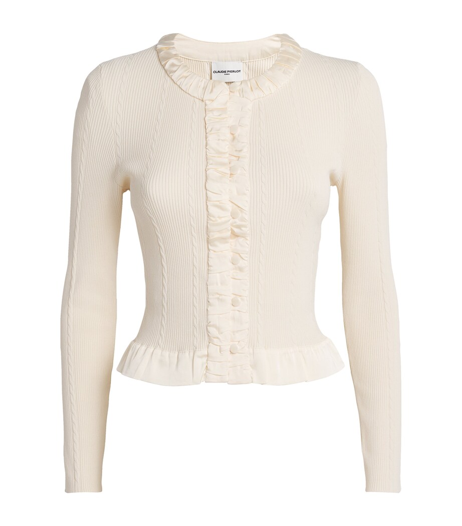 Ruffle-Trim Cardigan - Image 1