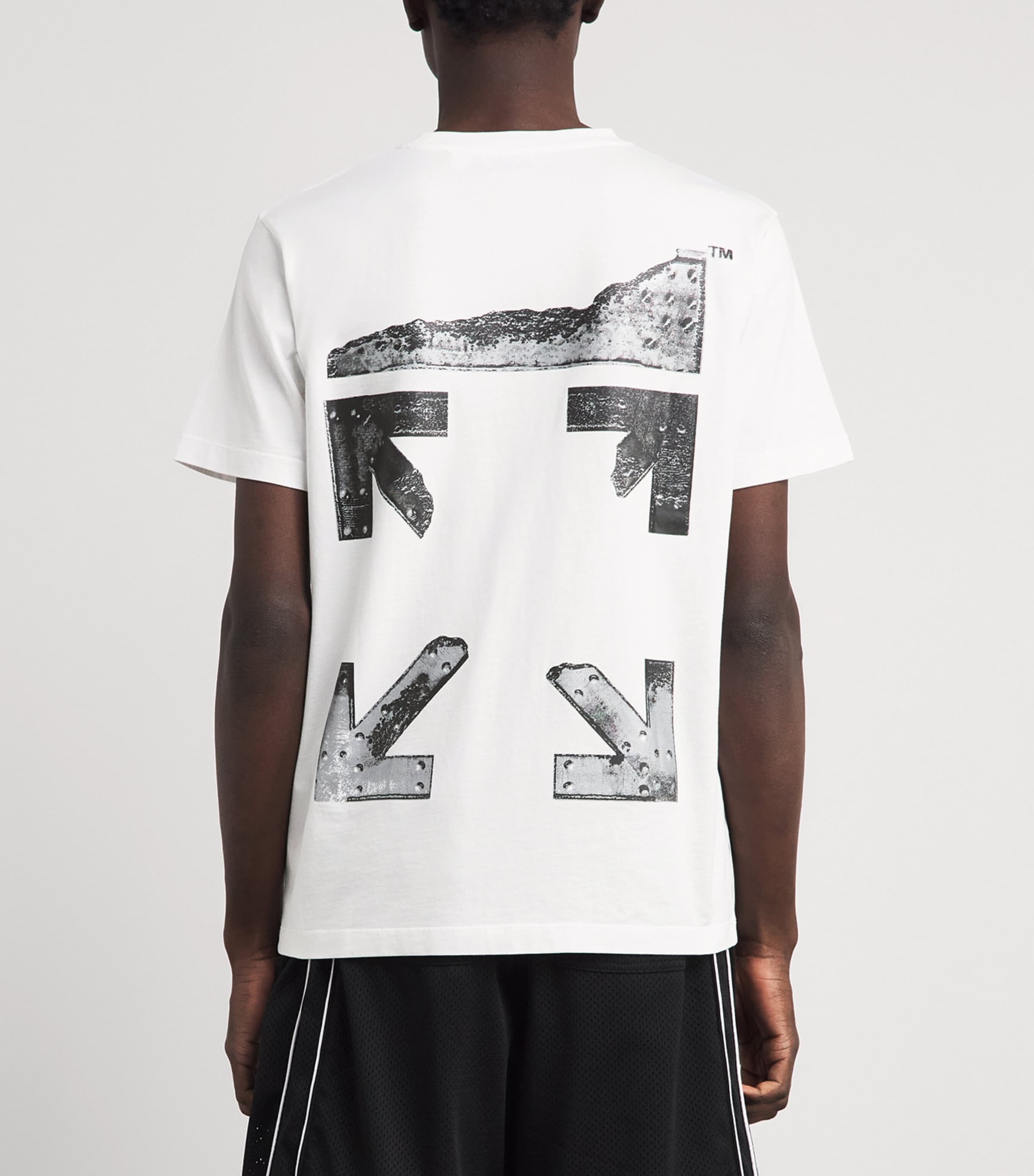 Off-White Mens Cotton Metal Arrows T-Shirt White Image 5