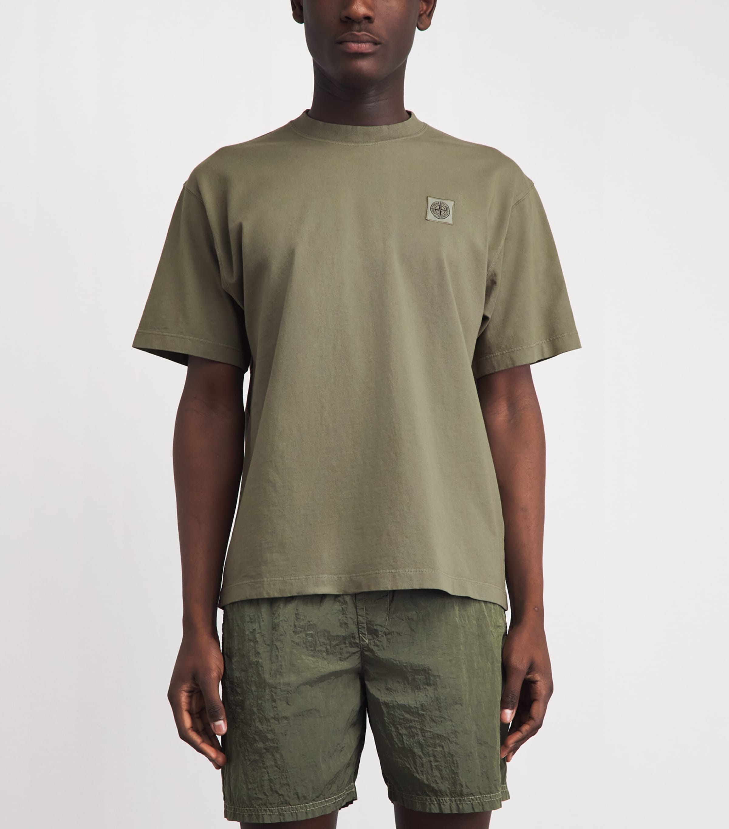 Stone Island Mens Organic Cotton Logo T-Shirt Image 4