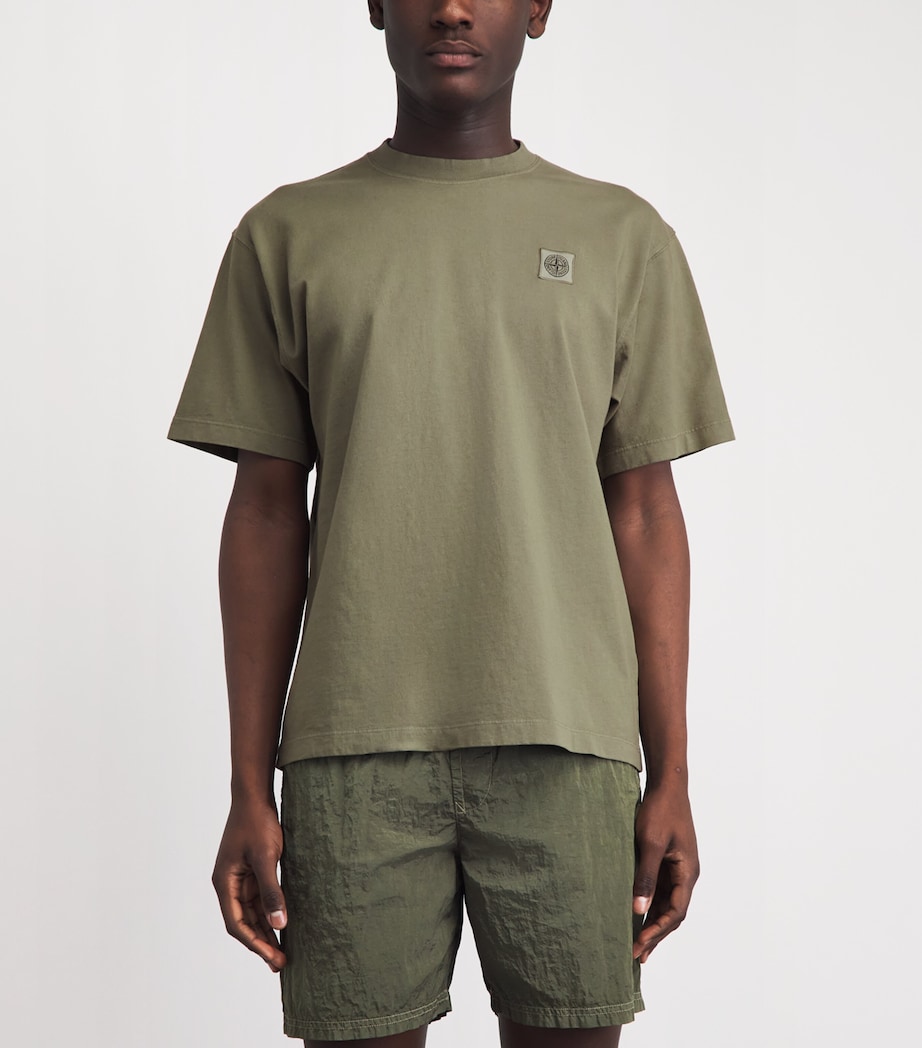 Stone Island Mens Organic Cotton Logo T-Shirt Image 4