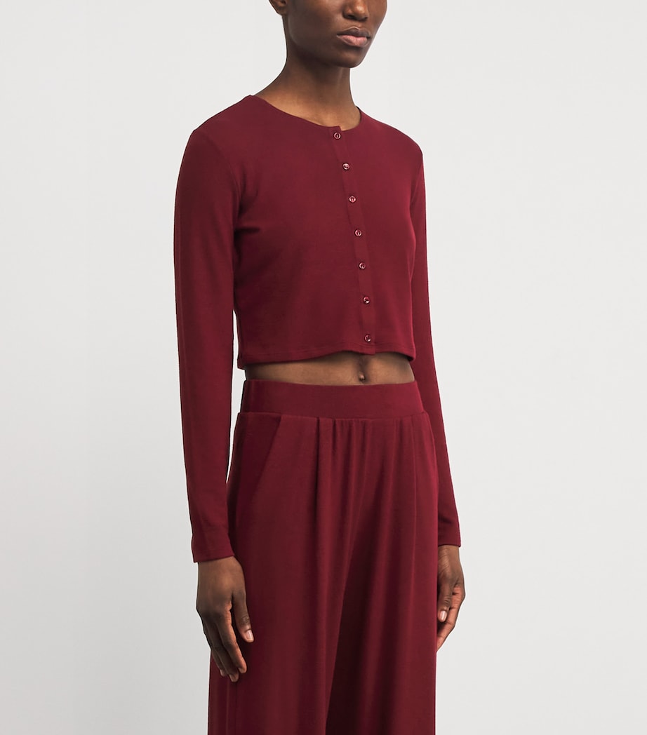 Jersey Lauren II Cropped Cardigan PINOT Image 3