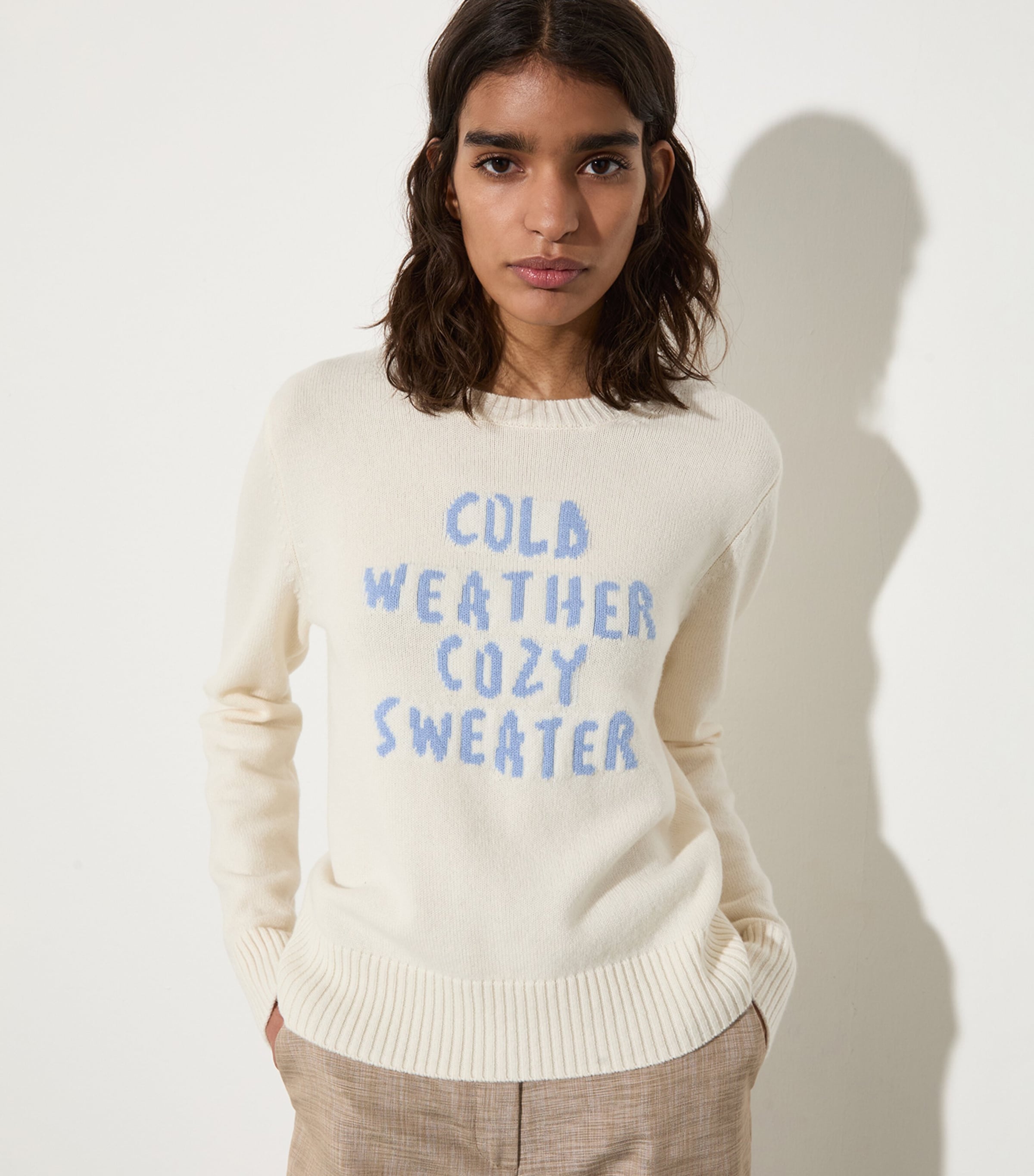 Wool-Cashmere Embroidered Sweater VANILLA Image 3