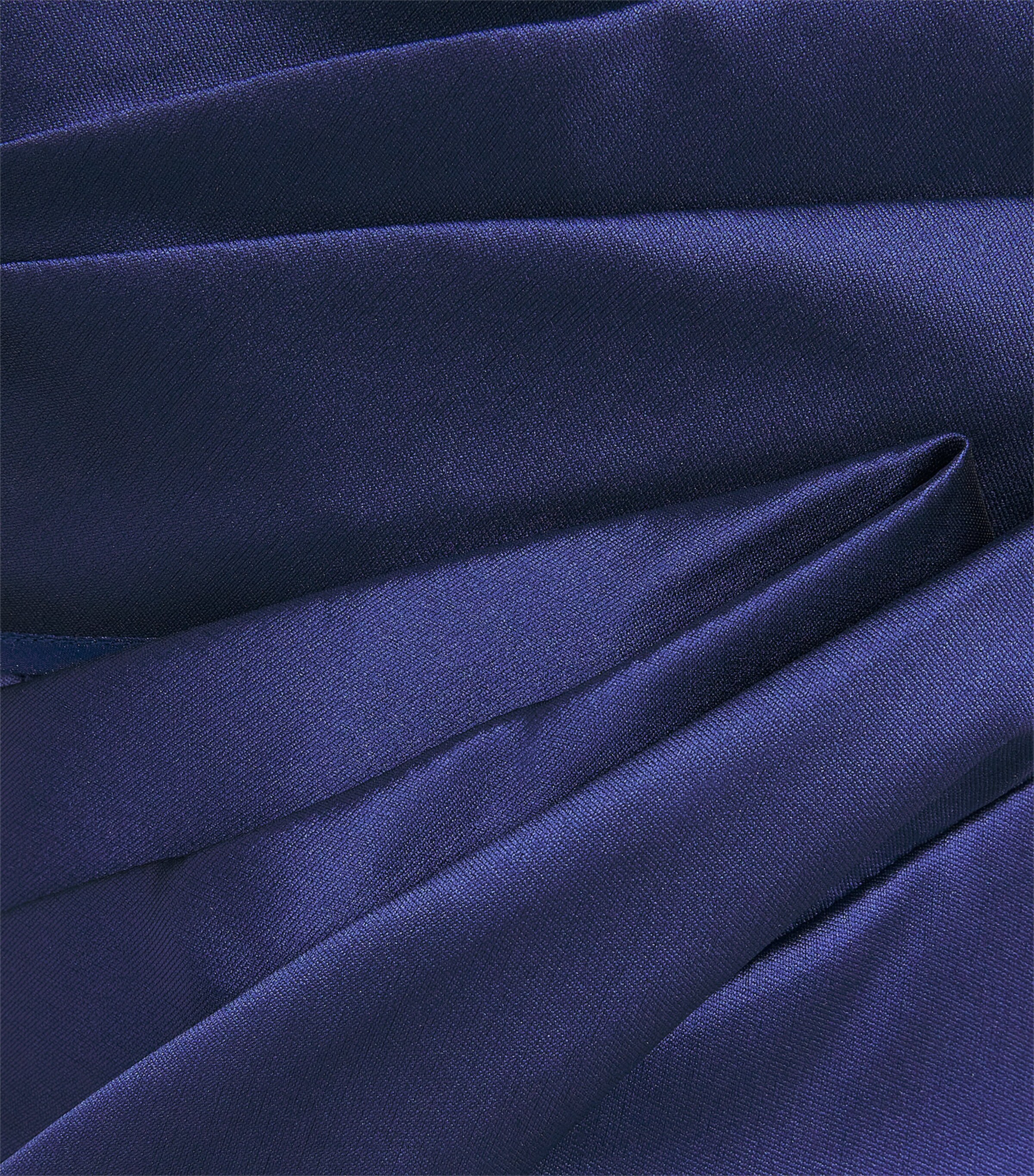 Talbot Runhof Womens Mikado Satin Pleated Gown Navy Image 6