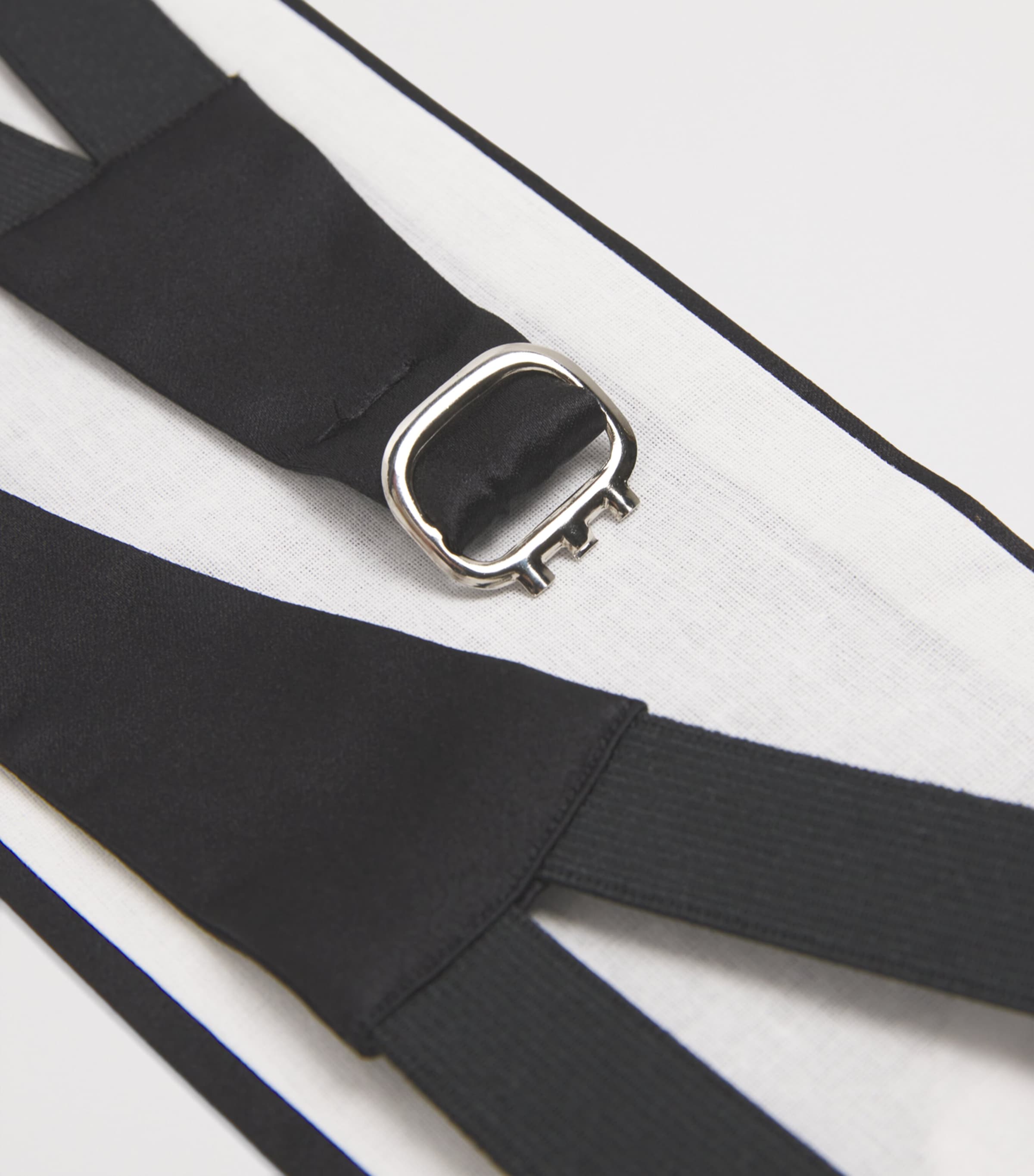 Silk Cummerbund 01 BLACK Image 2