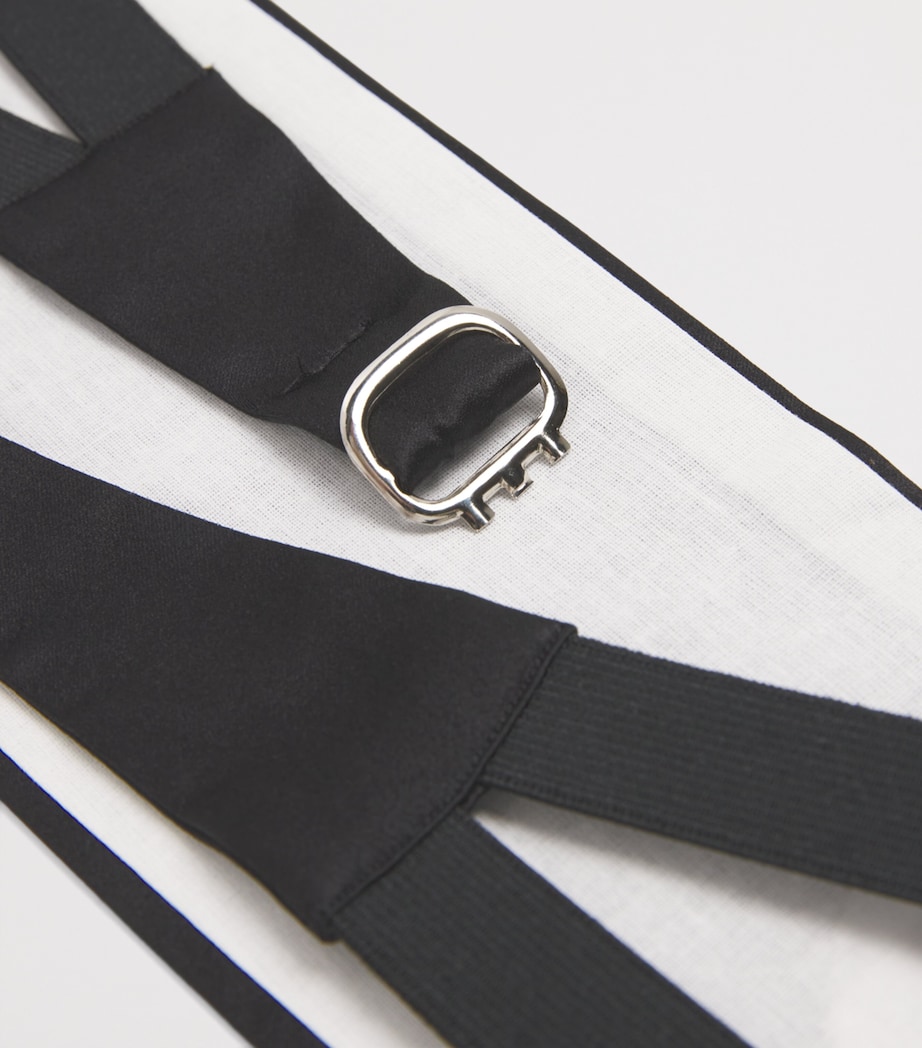 Silk Cummerbund 01 BLACK Image 2