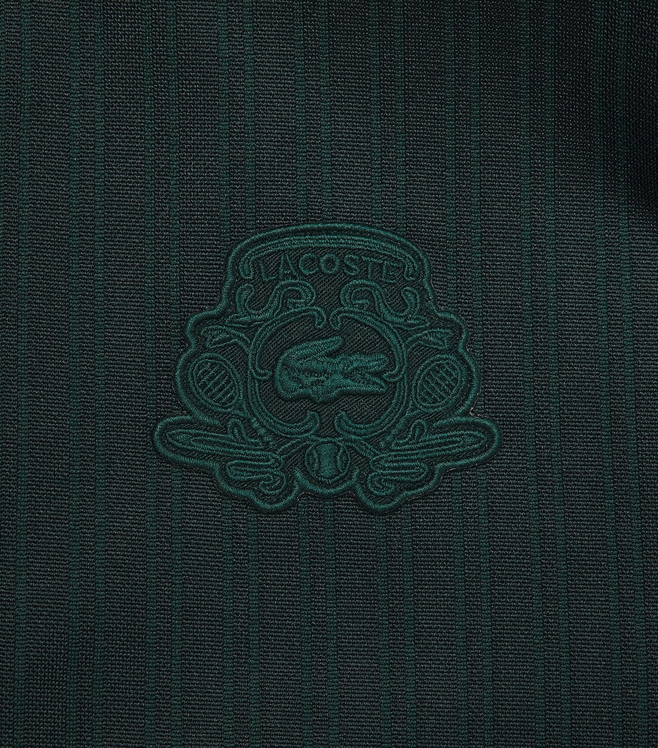 Lacoste Mens Crest Zip-Up Sweatshirt Qjp Varech Fonce Image 6
