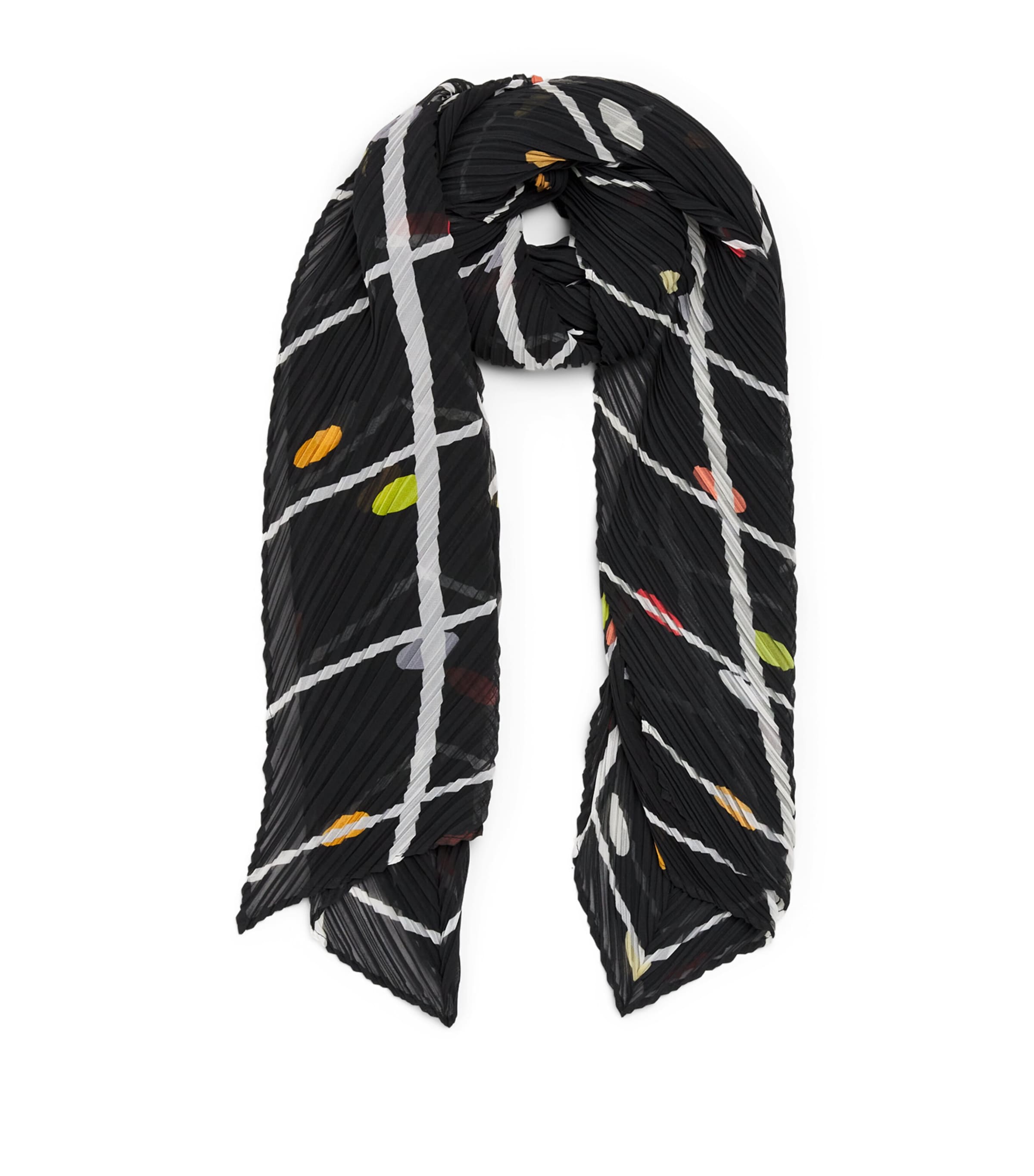 Pleats Please Issey Miyake Crossing Dots Scarf Black Image 1
