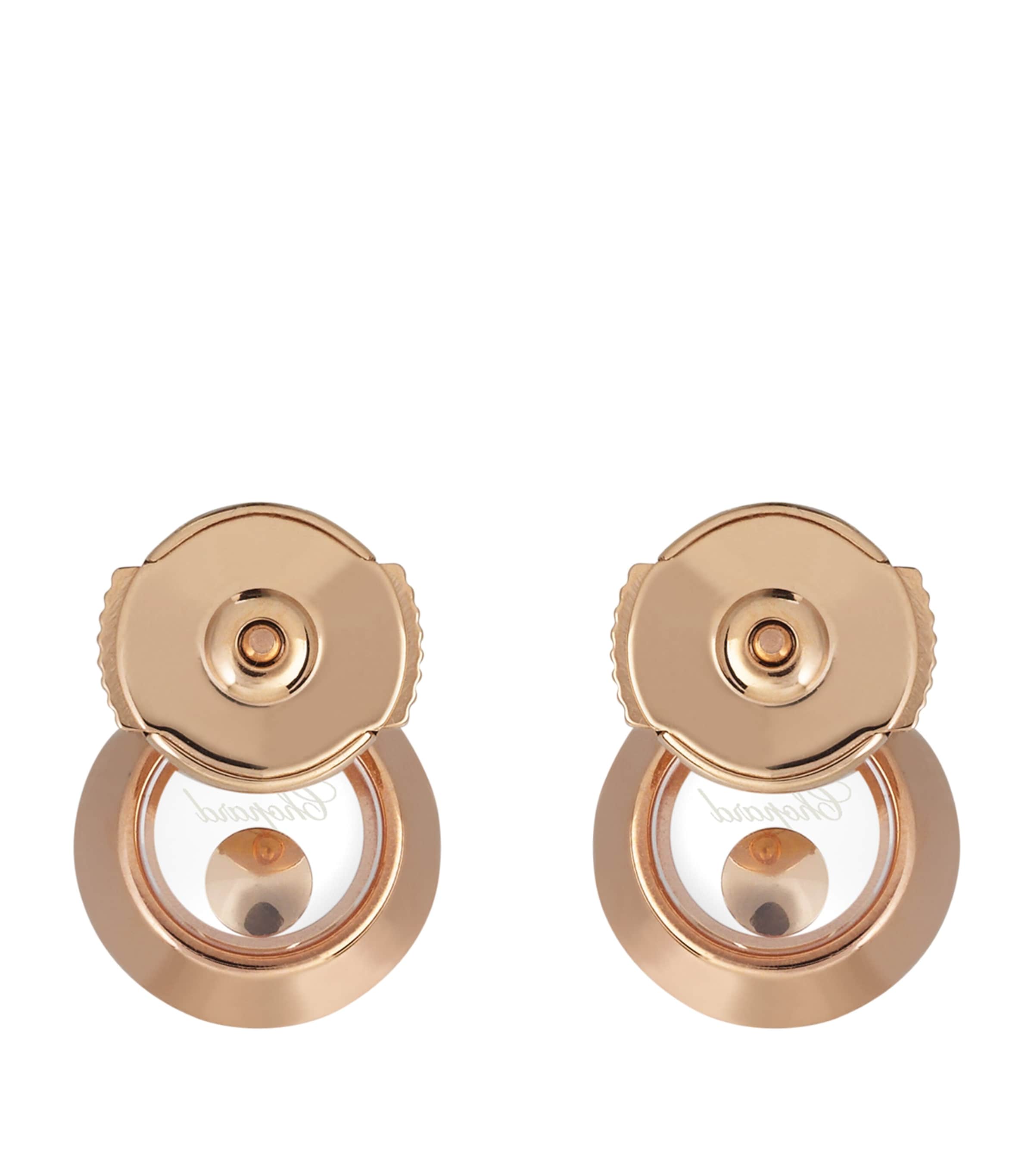 Rose Gold and Diamond Happy Diamonds Icons Earrings 18K ROSE GOLD Image 5