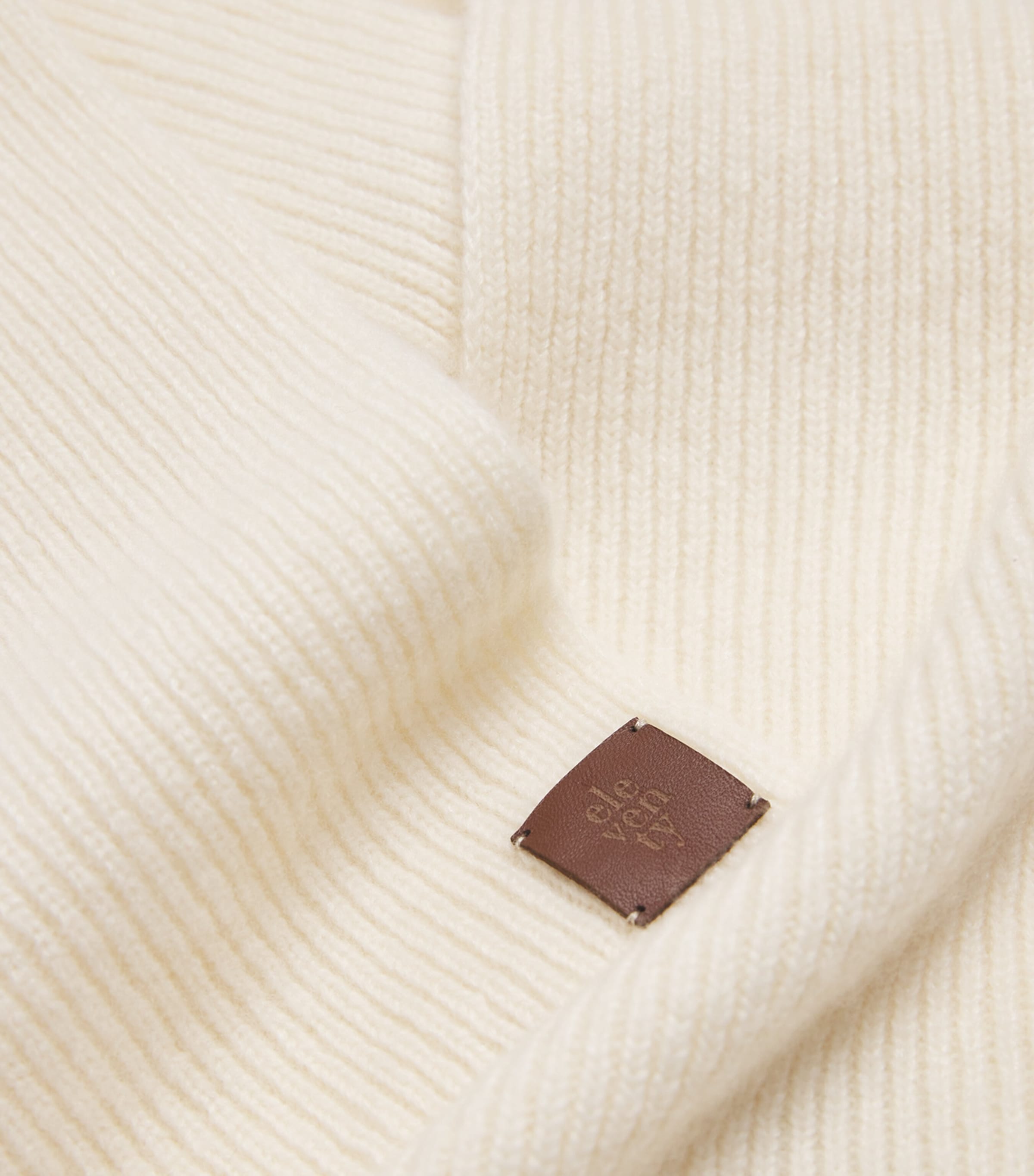 Cashmere-Silk Ribbed Scarf BIANCO Image 4