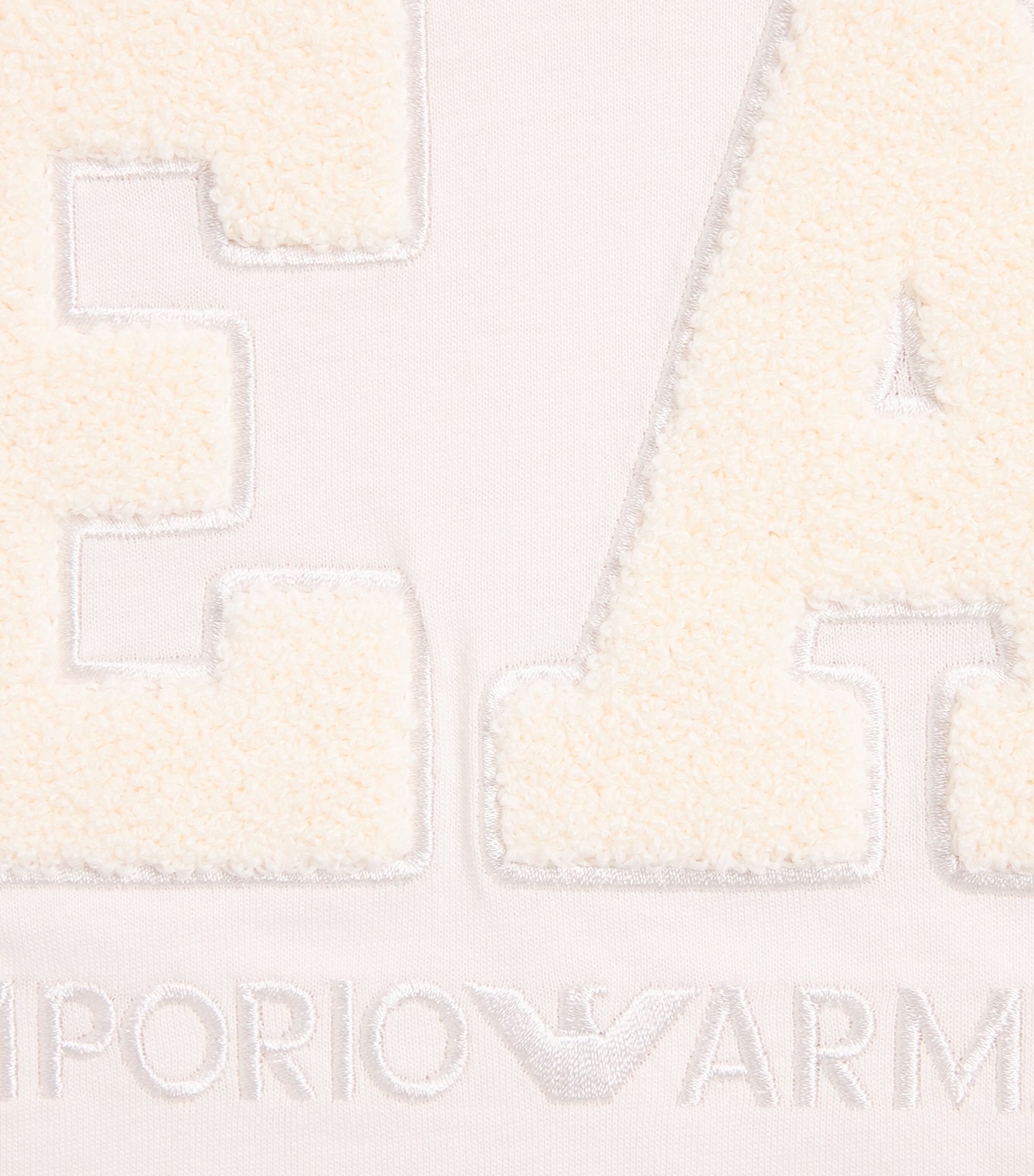 Emporio Armani Kids Cotton Flocked Logo T-Shirt (4-16 Years) White Sand Image 3