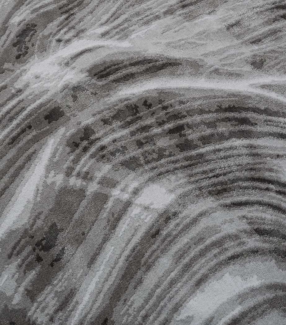 Wool-Silk Falls Graphite Shaped Rug (2.74m x 1.83m) GREY Image 2