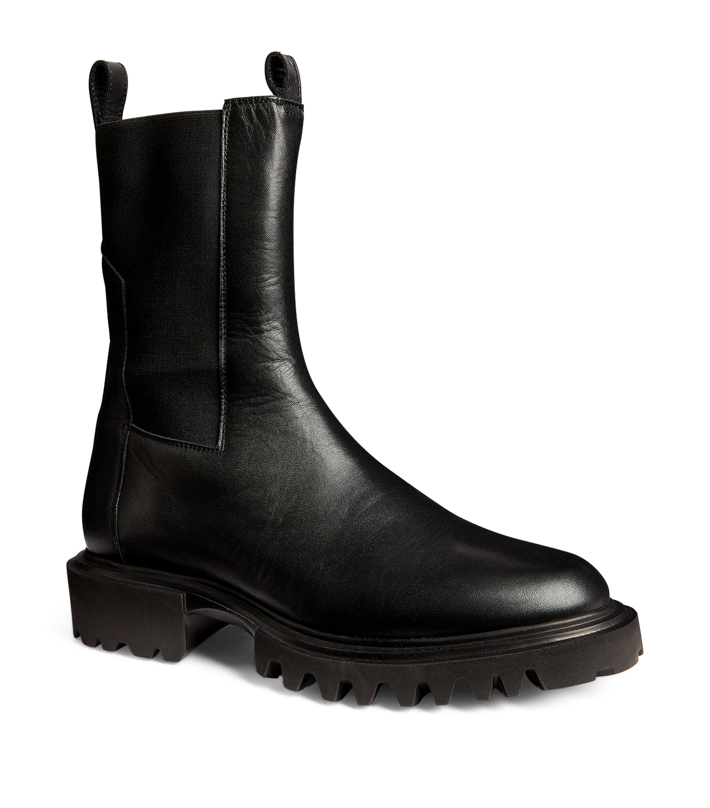 AllSaints Leather Hallie Boots Black Image 3