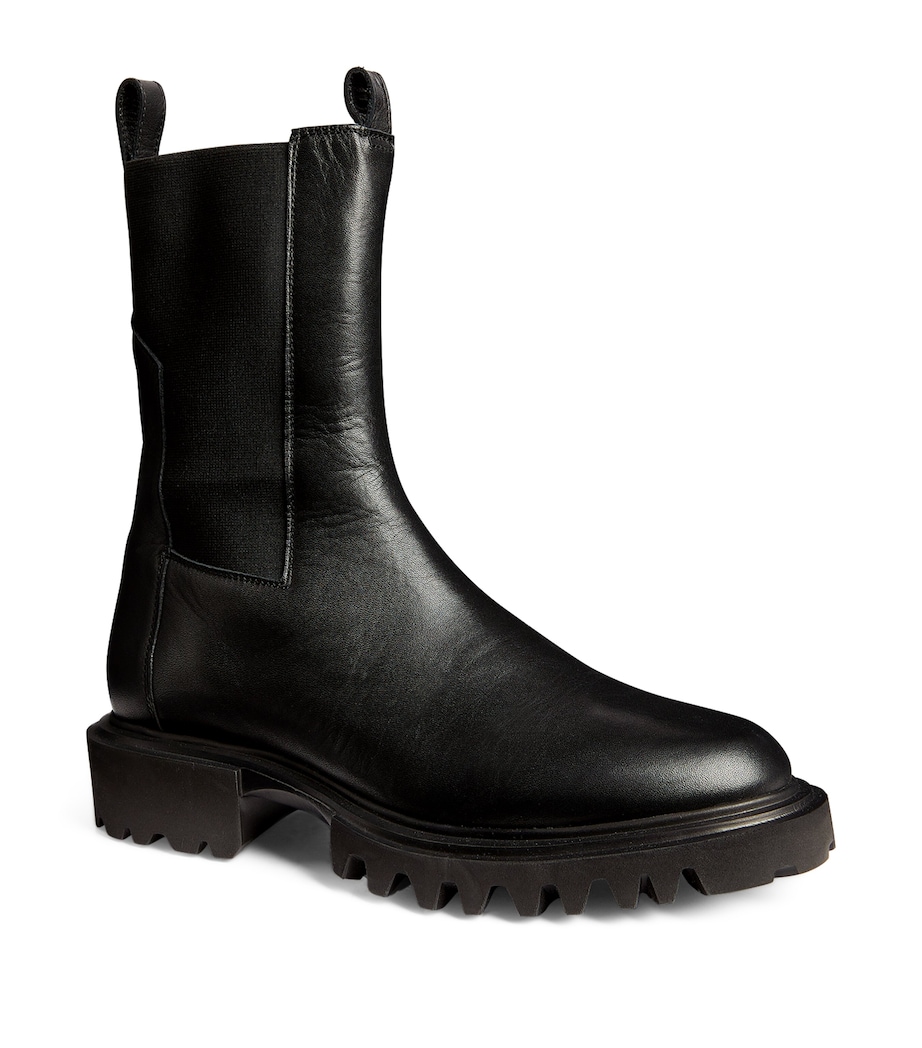 AllSaints Leather Hallie Boots Black Image 3
