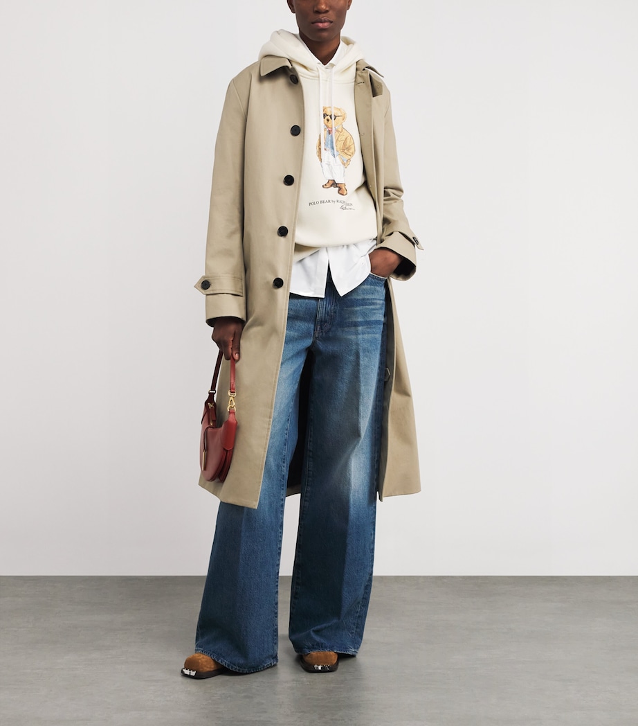 Cotton-Blend Polo Bear Hoodie PARCHMENT CREAM Image 2