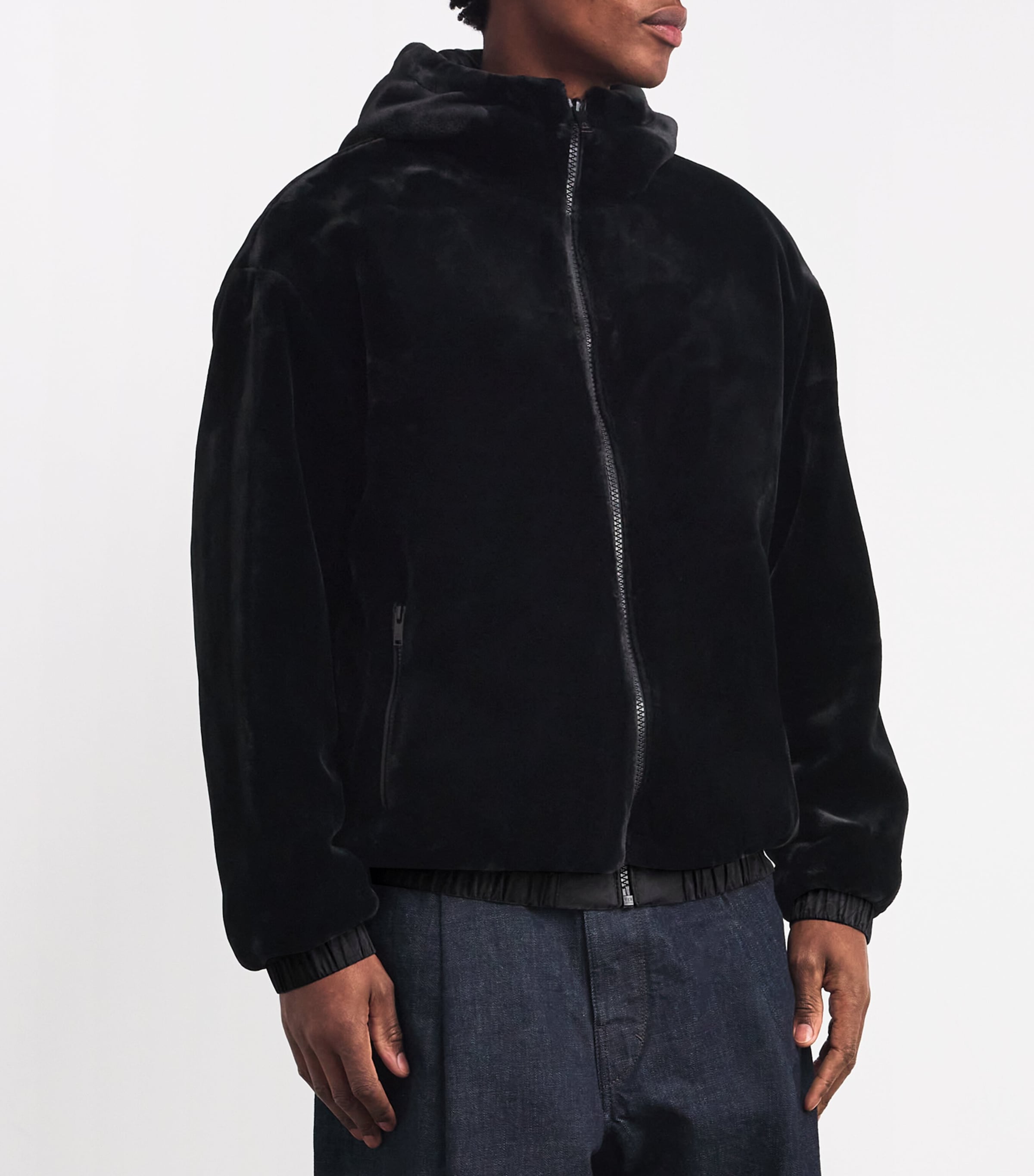 Reversible Borden Hooded Jacket BLCK/BLK MONO - 1118 Image 6