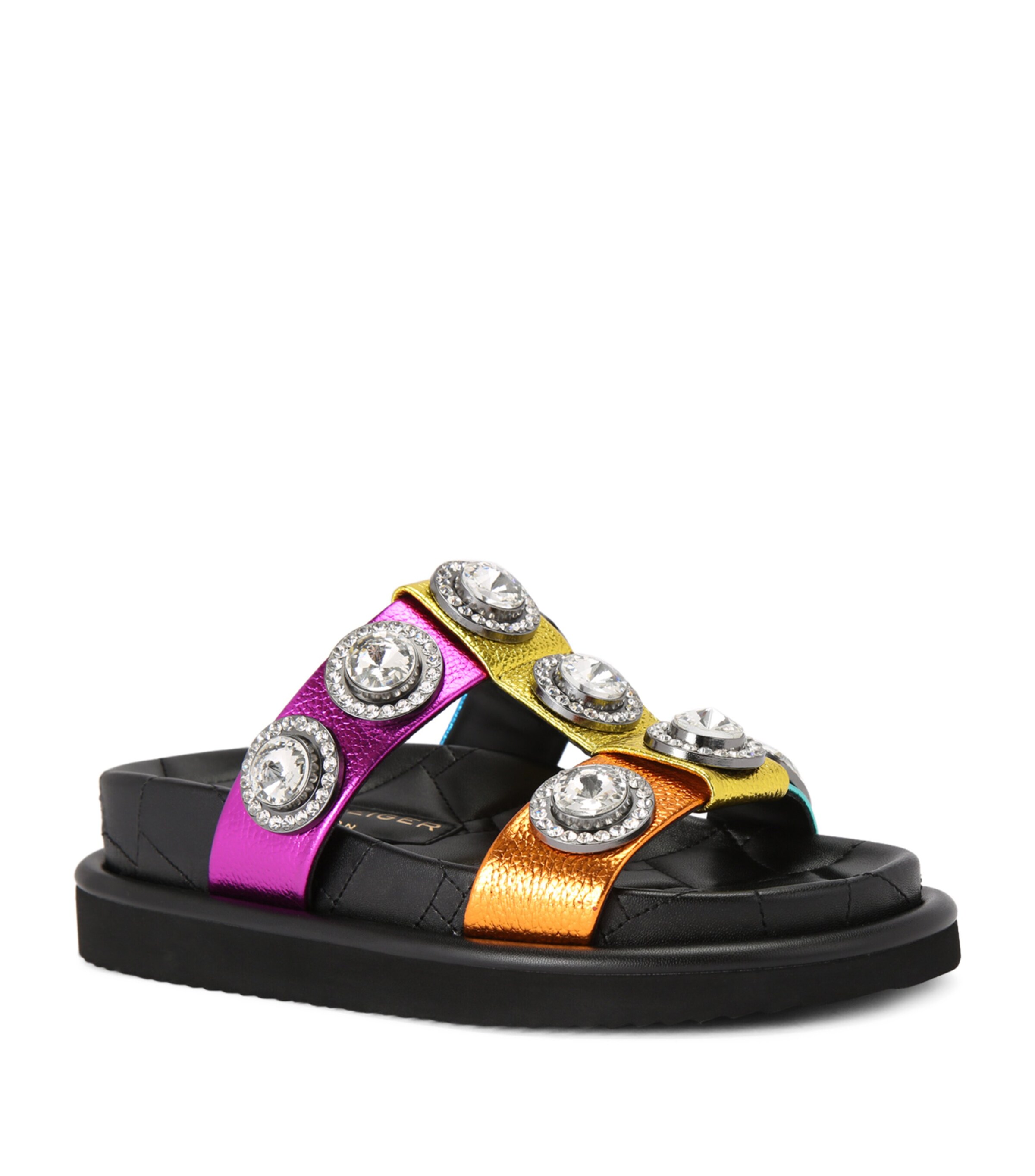 Leather Orson Crystal Sandals MULT/OTHER Image 1