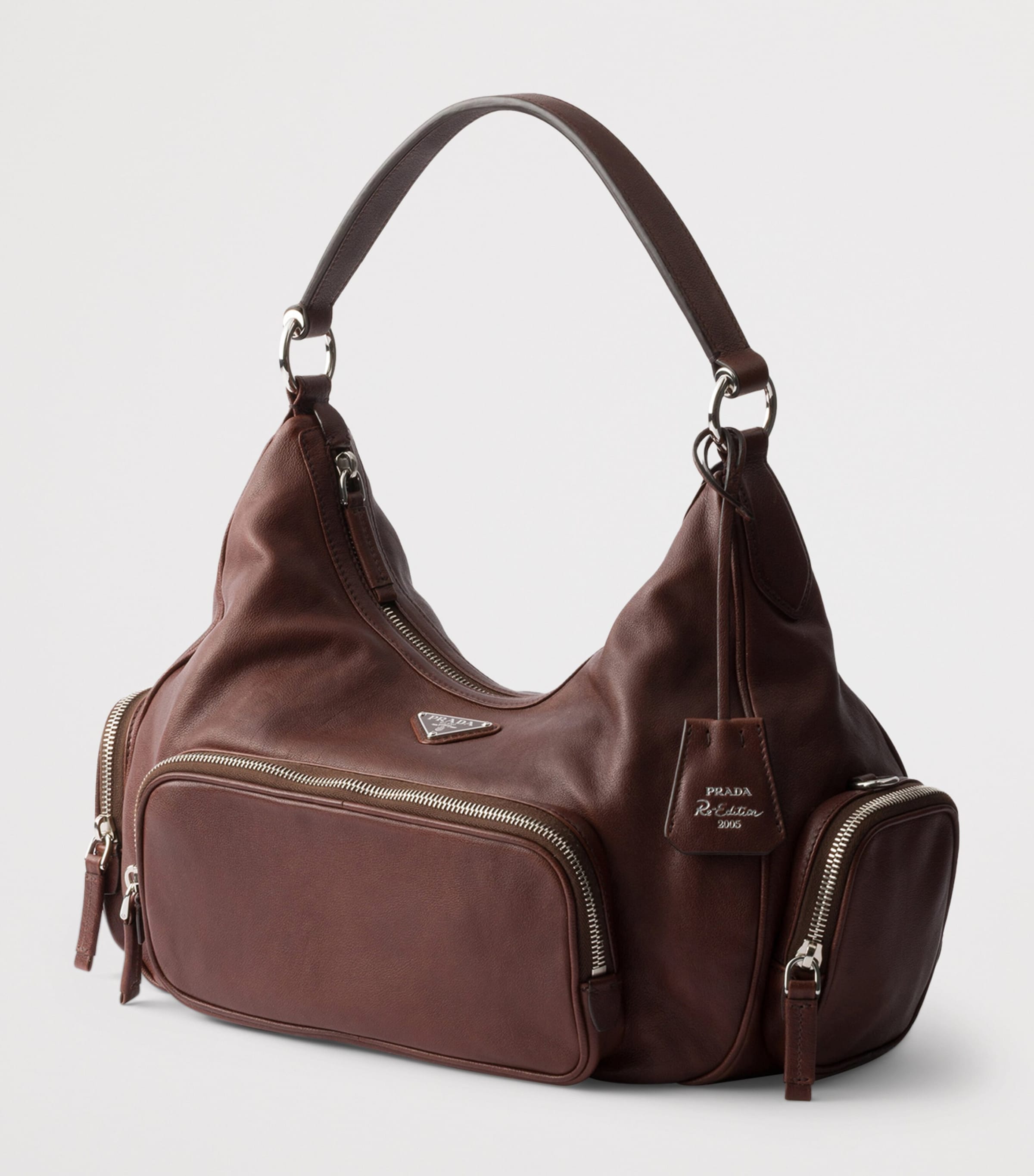 Medium Washed Leather Shoulder Bag F0324 Image 2