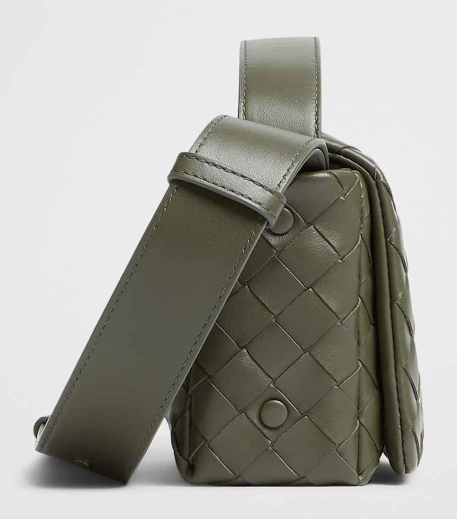 Mini Leather Intrecciato Flap Cross-Body Bag 3248 Image 3