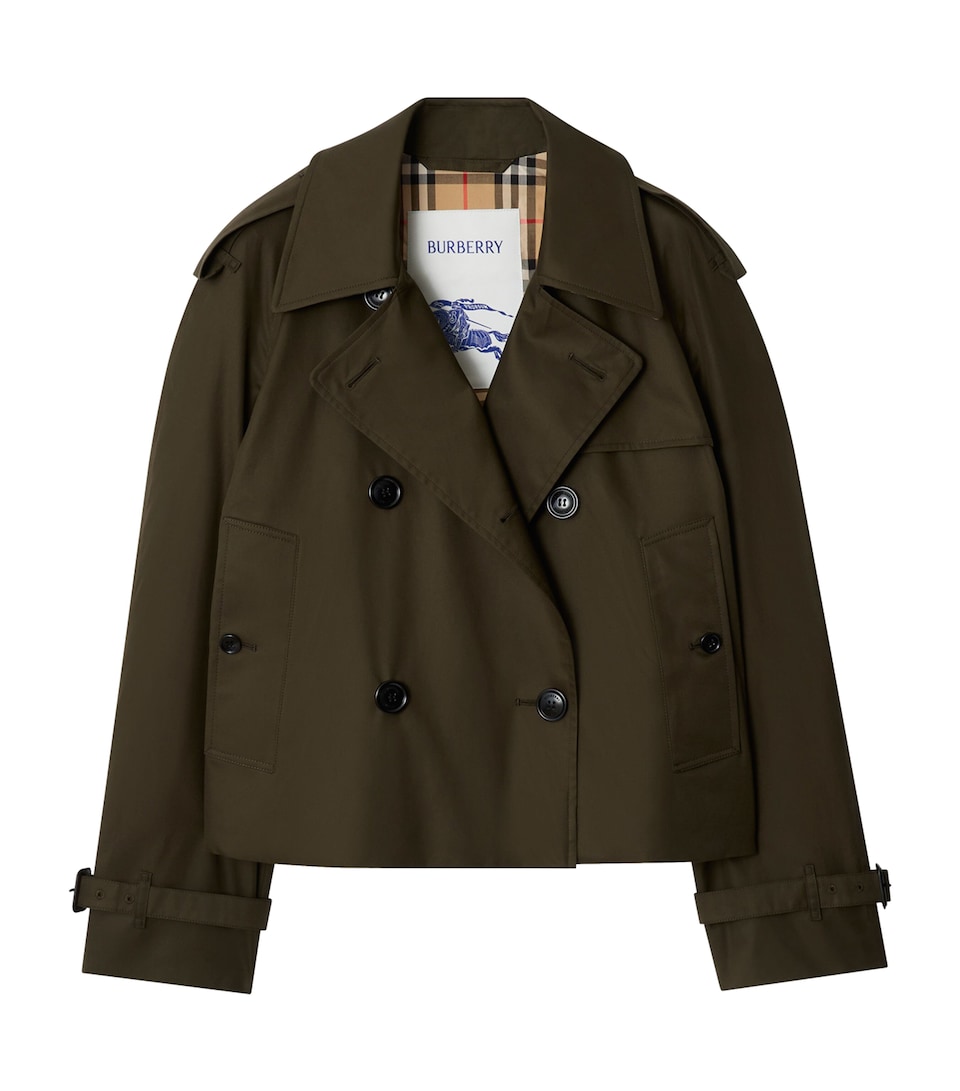 Burberry Tropical Gabardine Trench Jacket Juniper