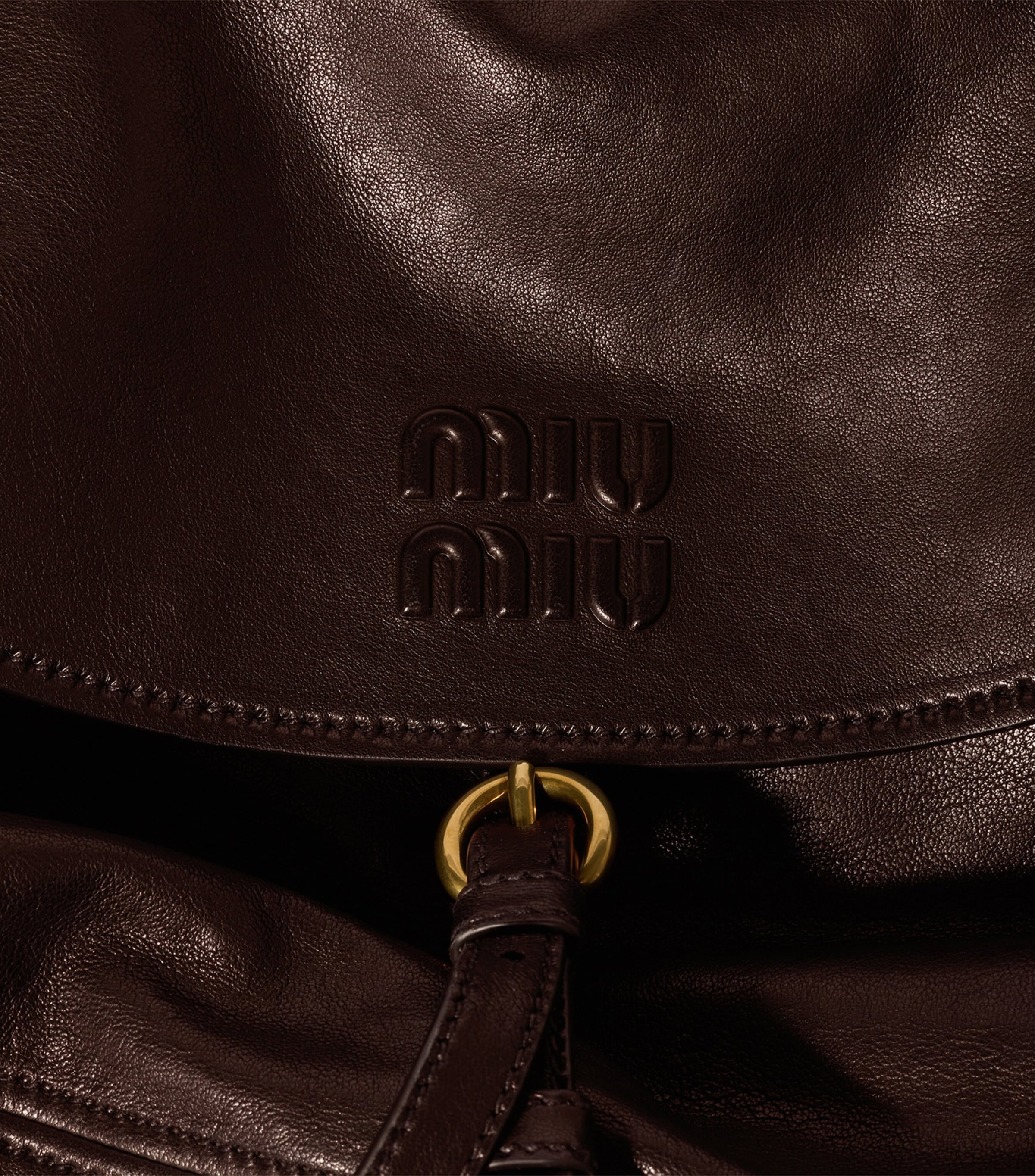 Miu Miu Leather Rendez-Vous Shoulder Bag Brown Image 5