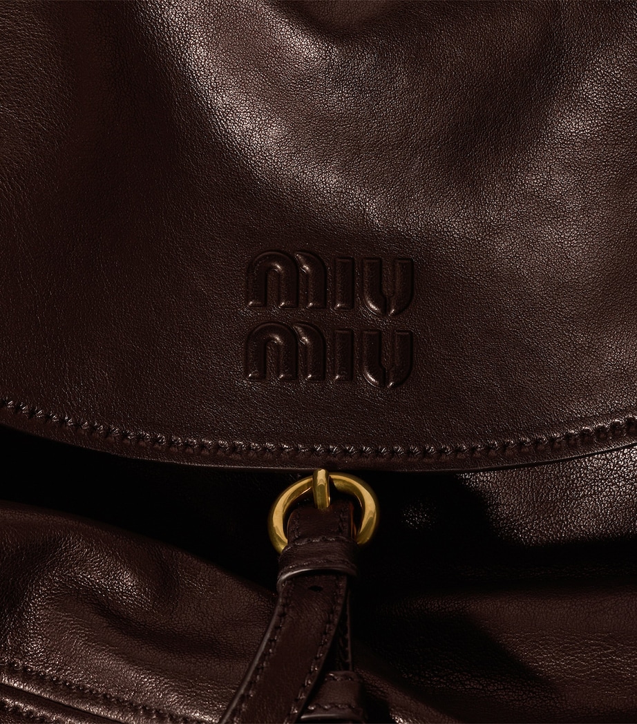 Miu Miu Leather Rendez-Vous Shoulder Bag Brown Image 5